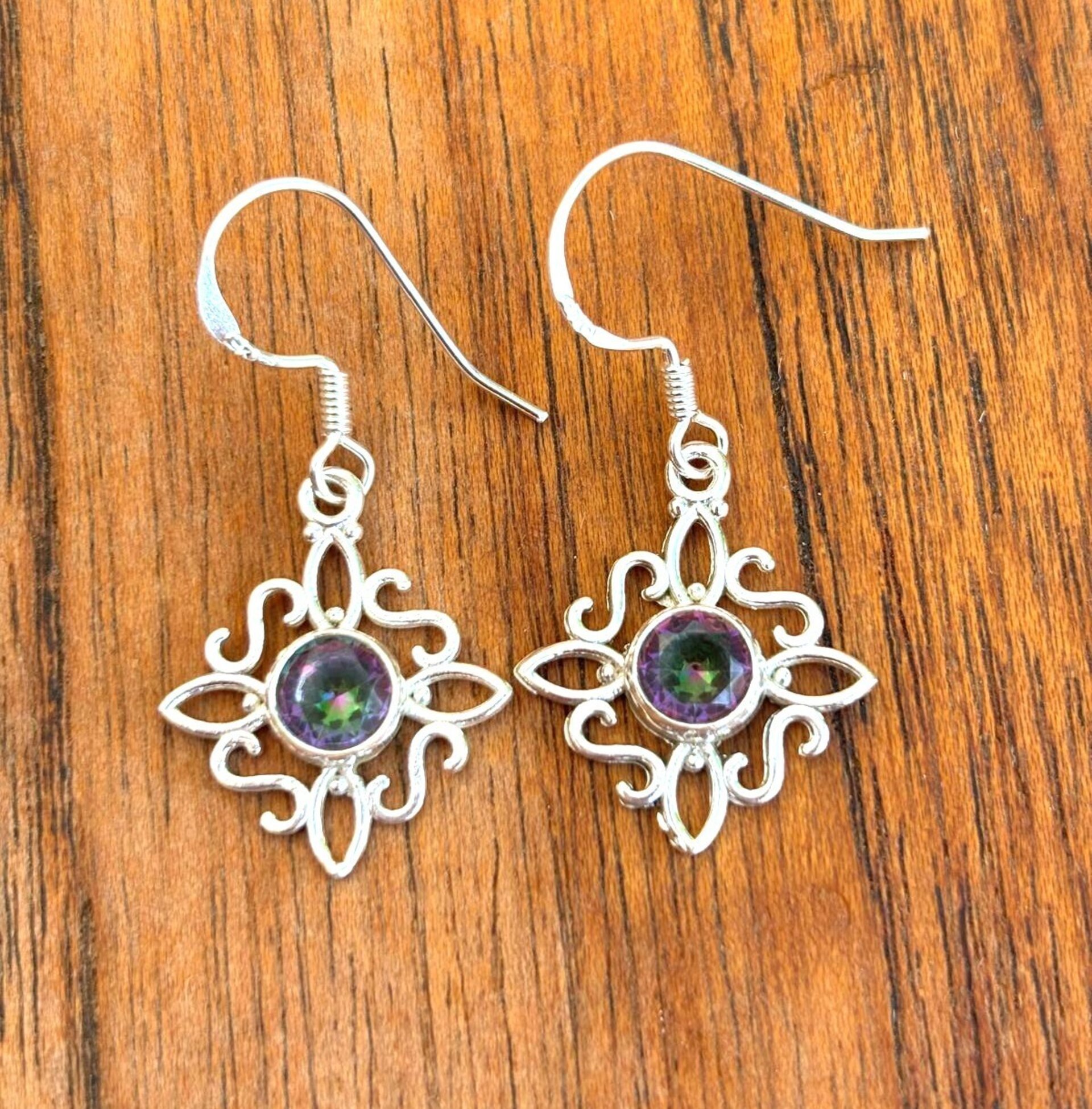 Pendientes nudo de bruja topacio místico - 4