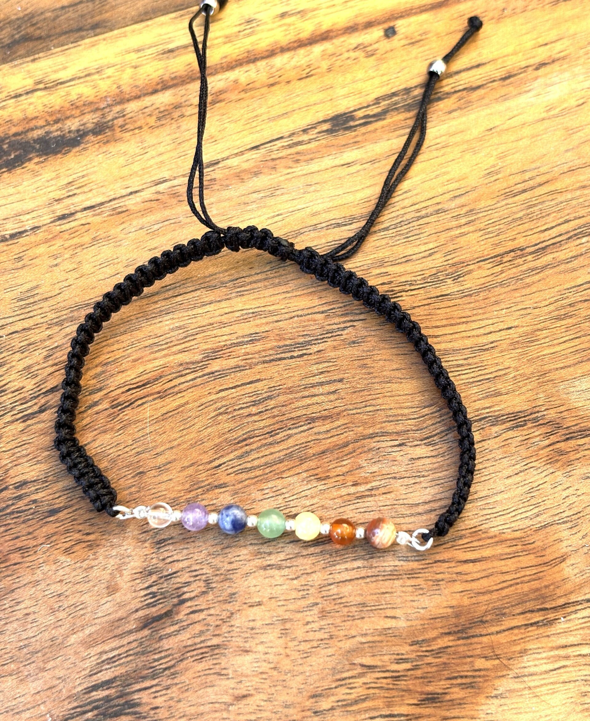 pulsera Macramé con piedras naturales de los 7 chakras - 6