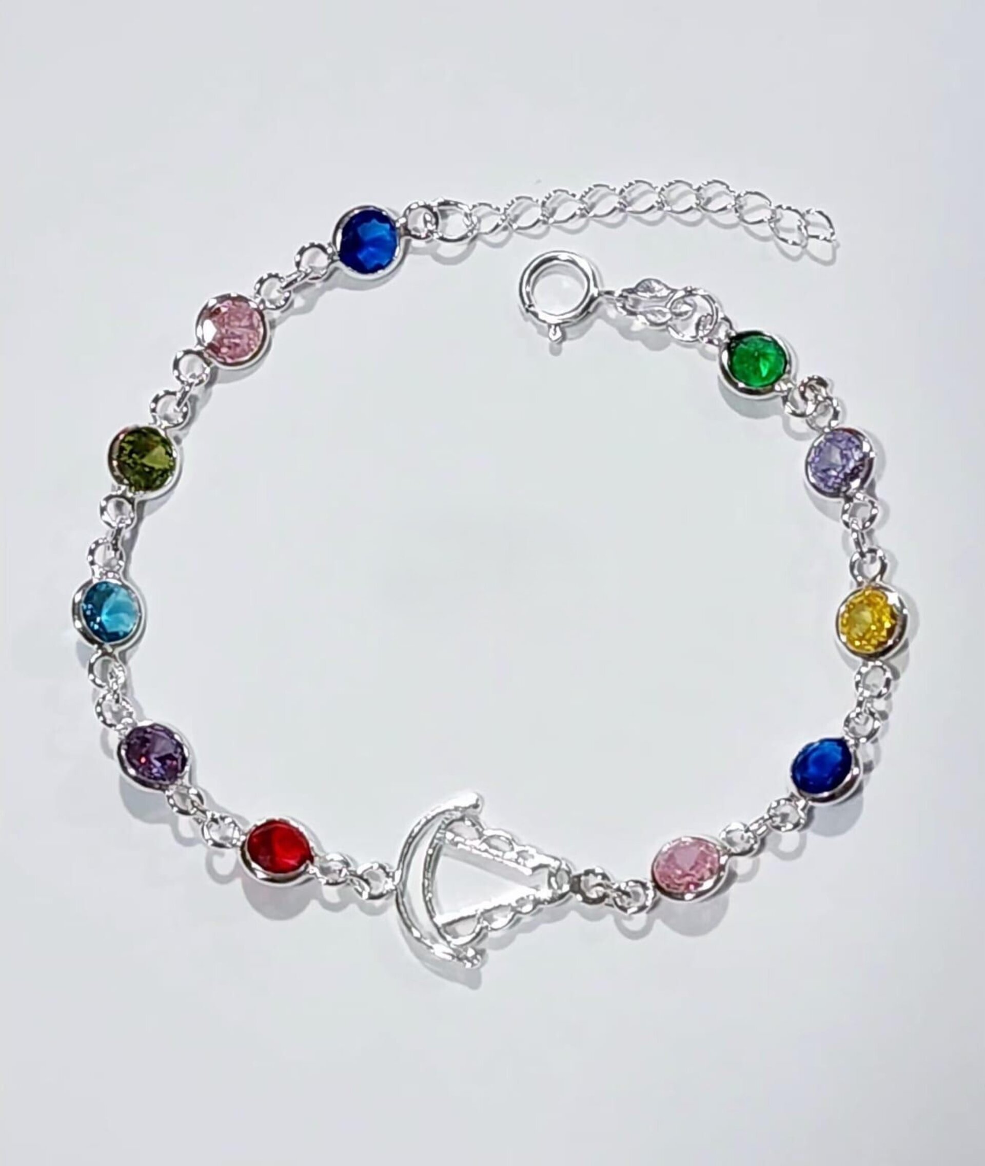 Pulsera virgen del Rocío con cristales - 1