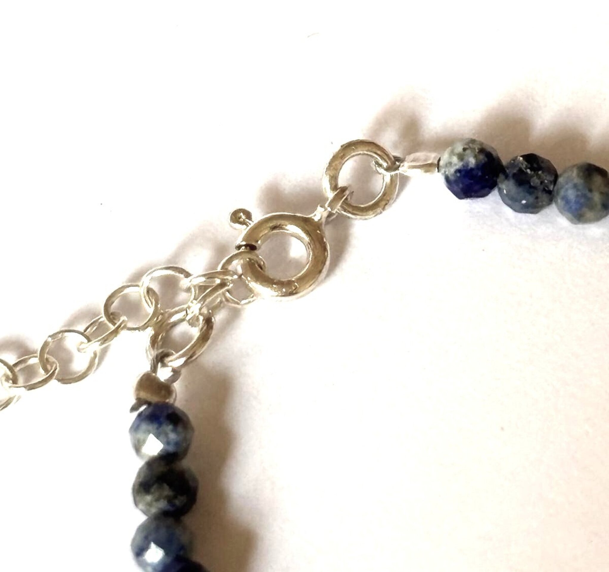 Pulsera ajustable piedra natural de lapizlázuli - 6