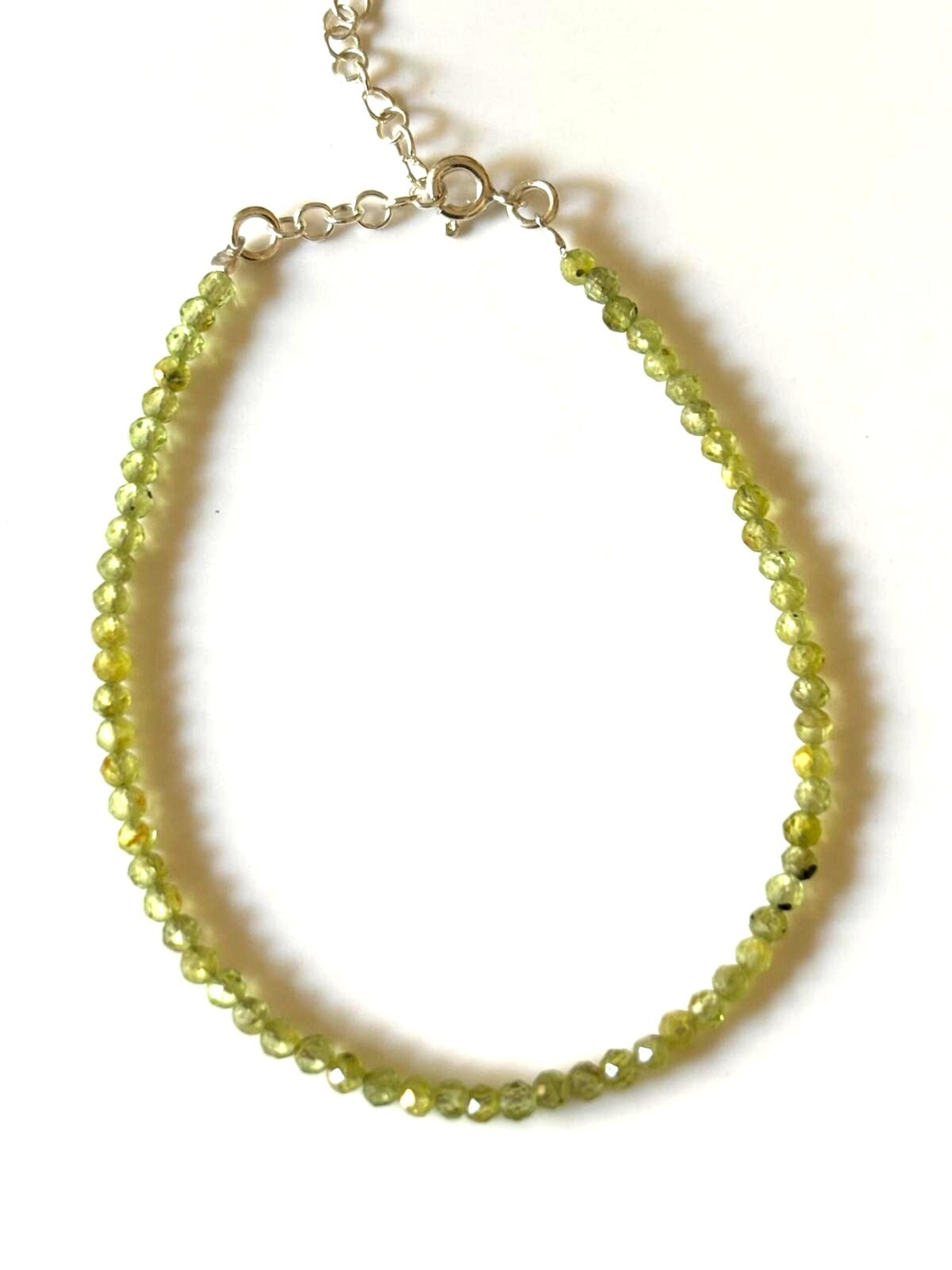 Pulsera peridoto plata de ley - 4