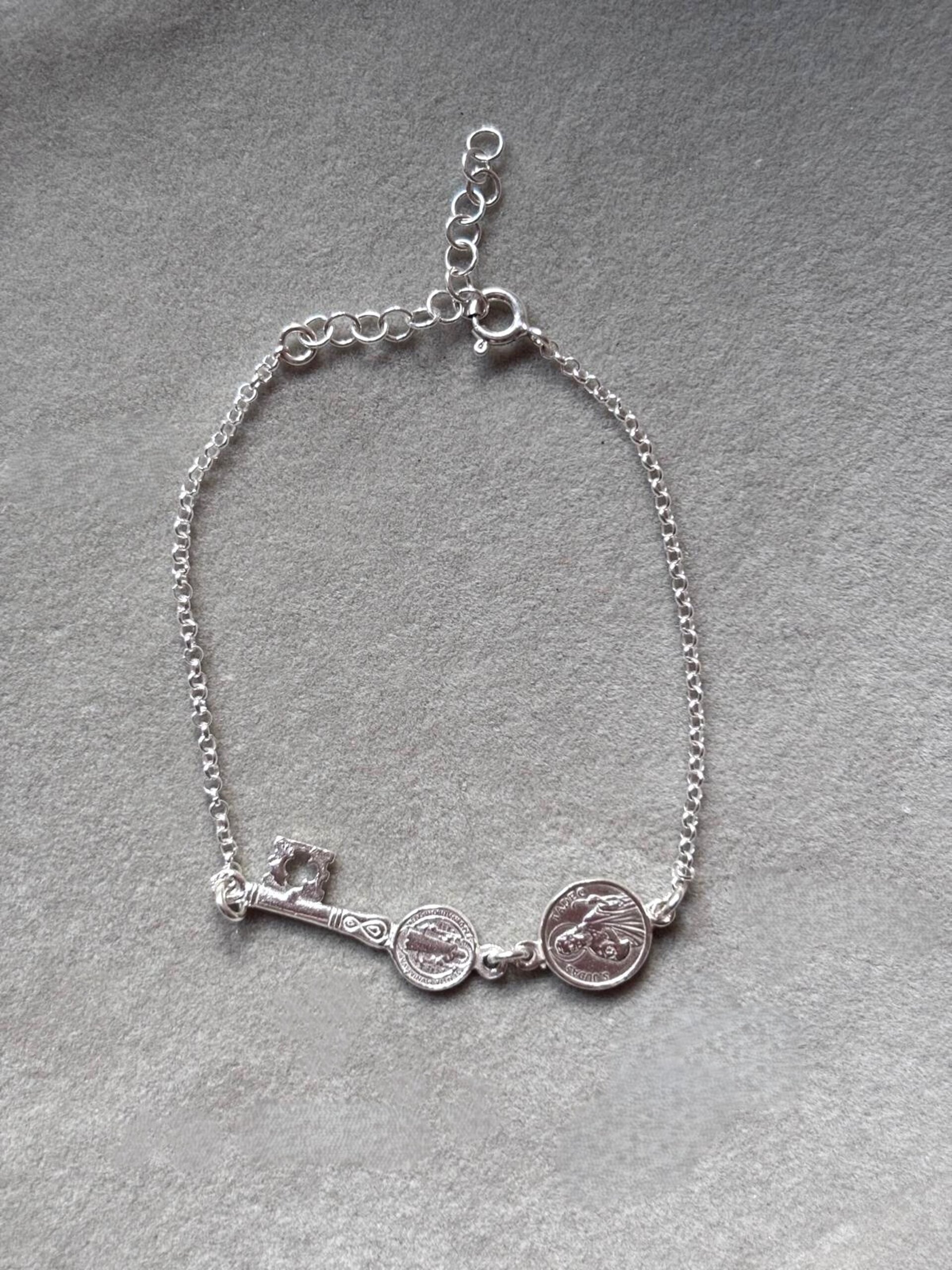 pulsera doble protección llave San Benito y San judas Tadeo - 2