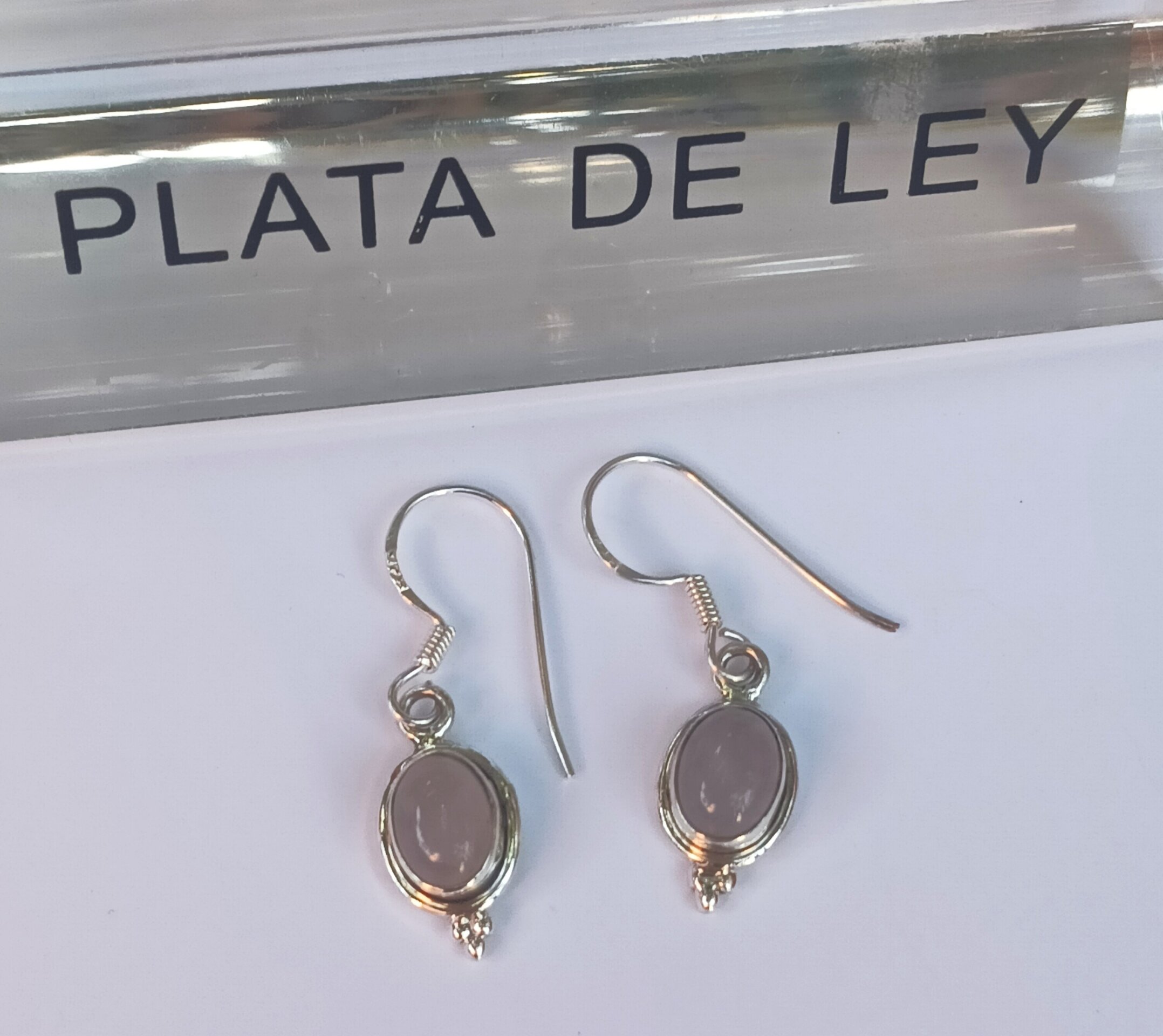Pendientes  cuarzo rosa - 3