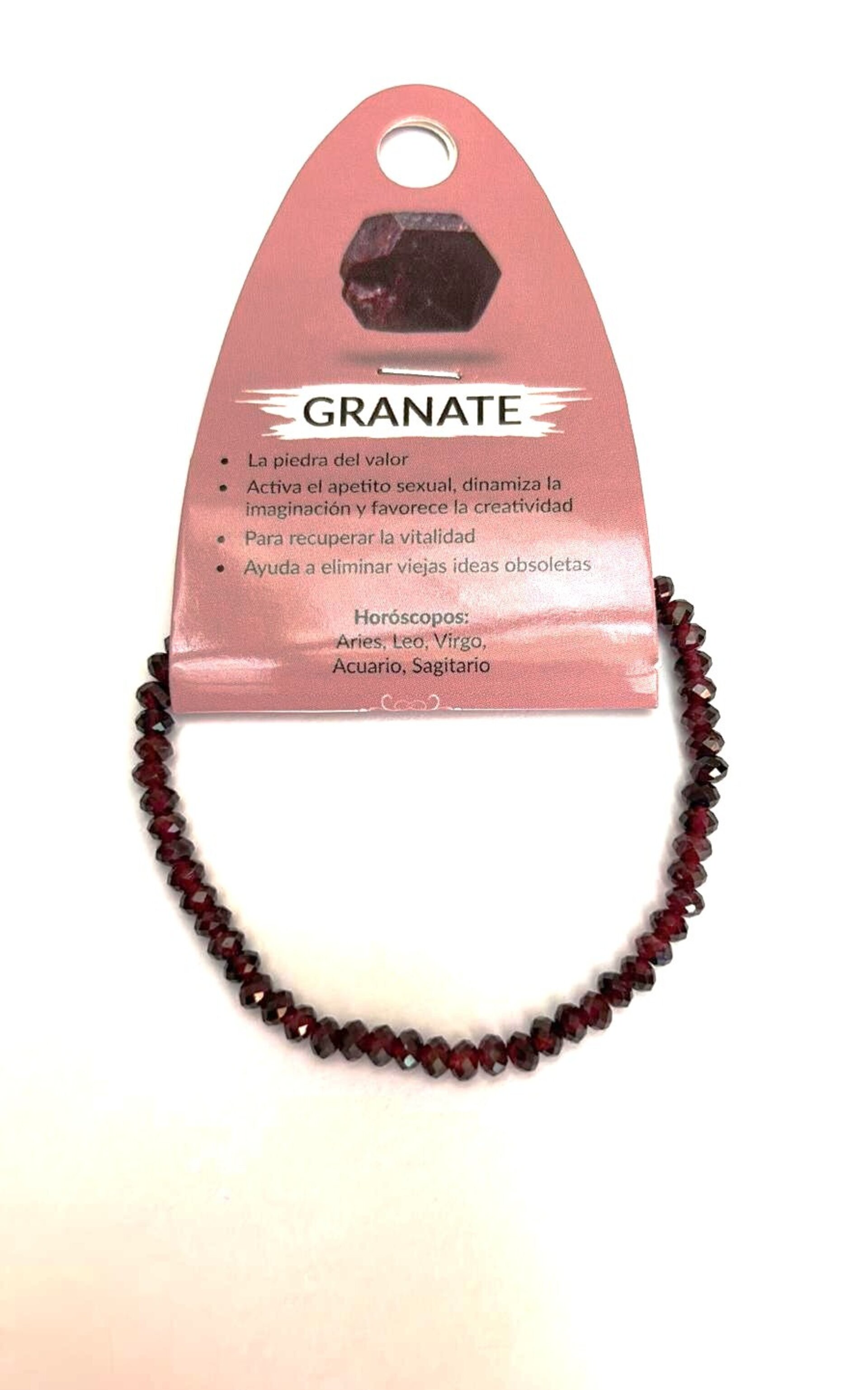 pulsera facetada granate - 1