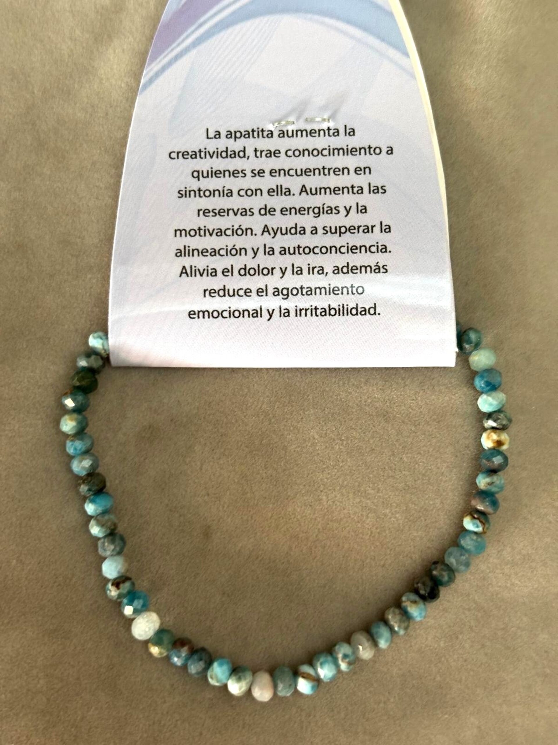 pulsera facetada apatita - 2