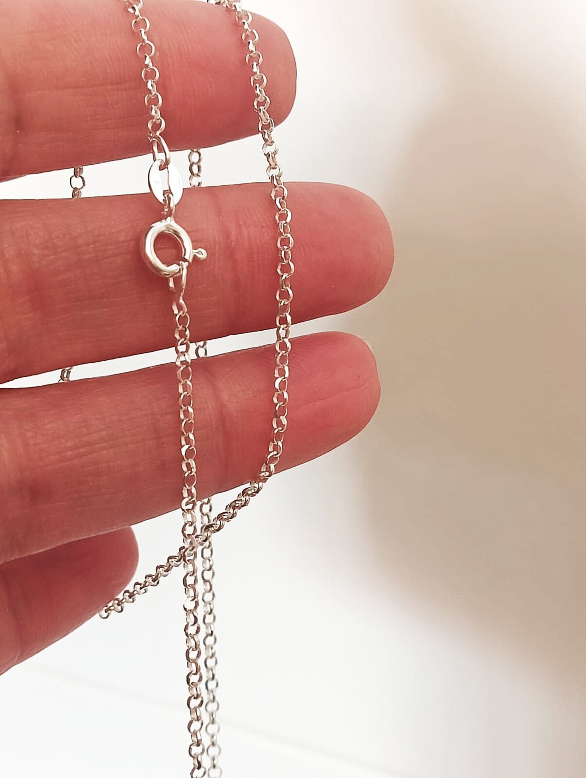 cadena plata de ley con medidas a elegir de 40/45/50cm - 6