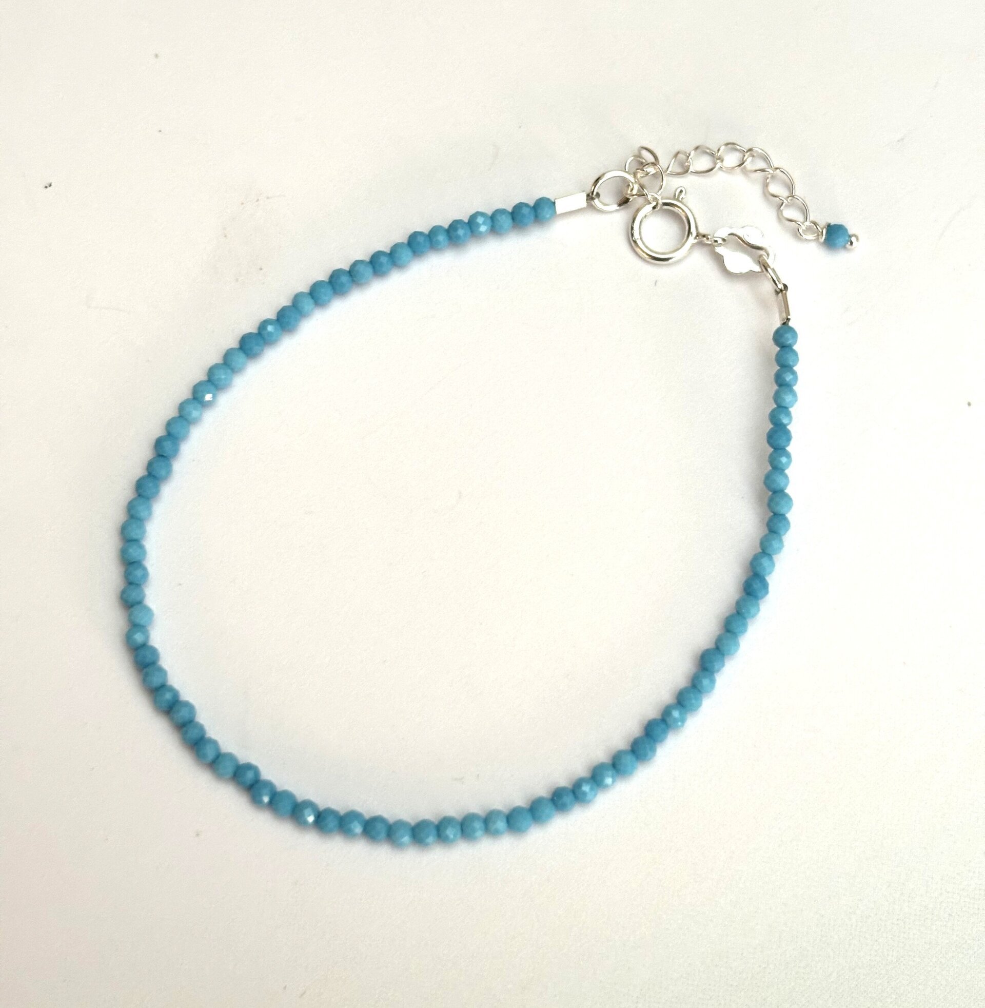 Pulsera piedra turquesa plata de ley - 4