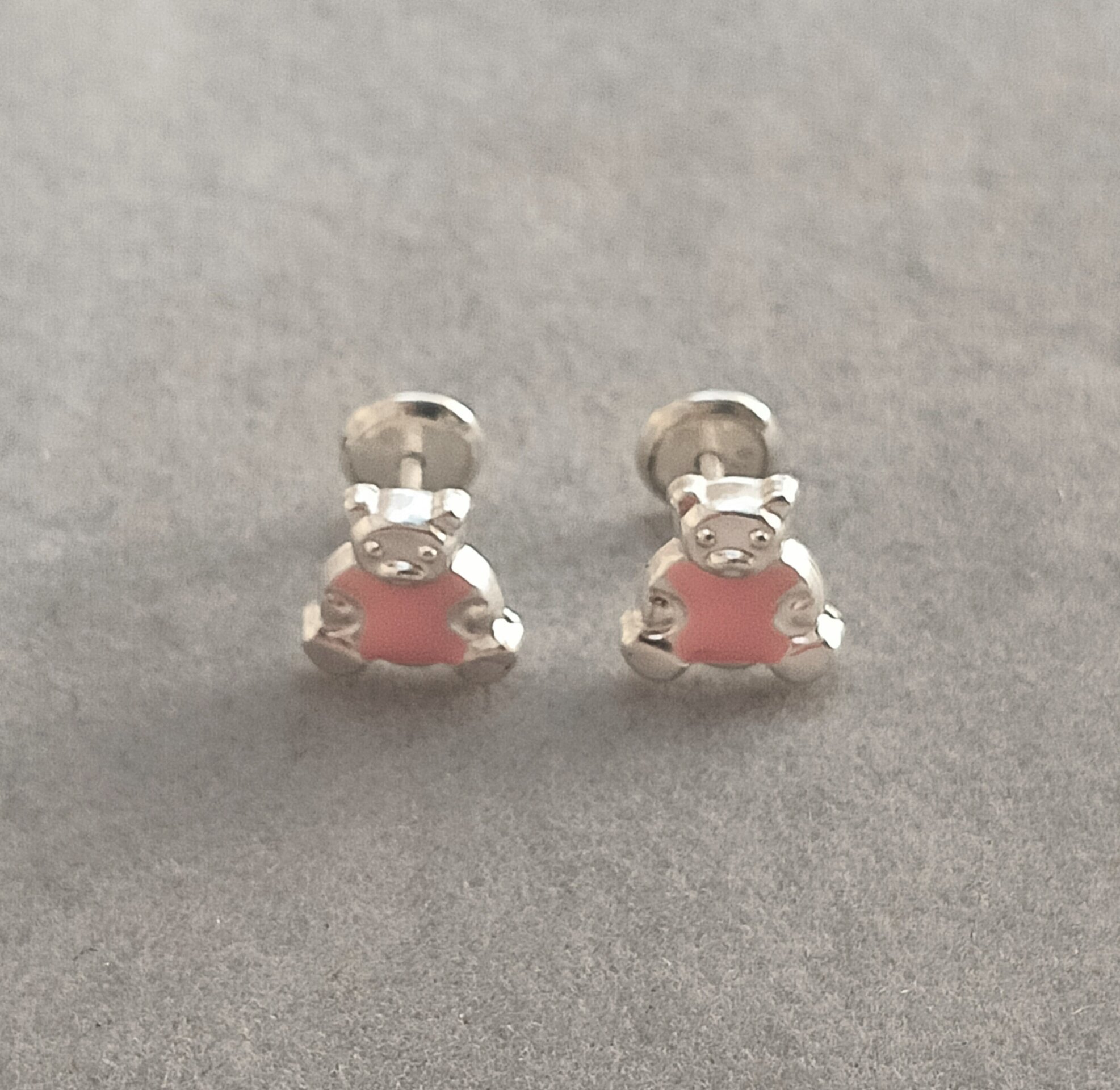 Pendientes osito rosa - 2