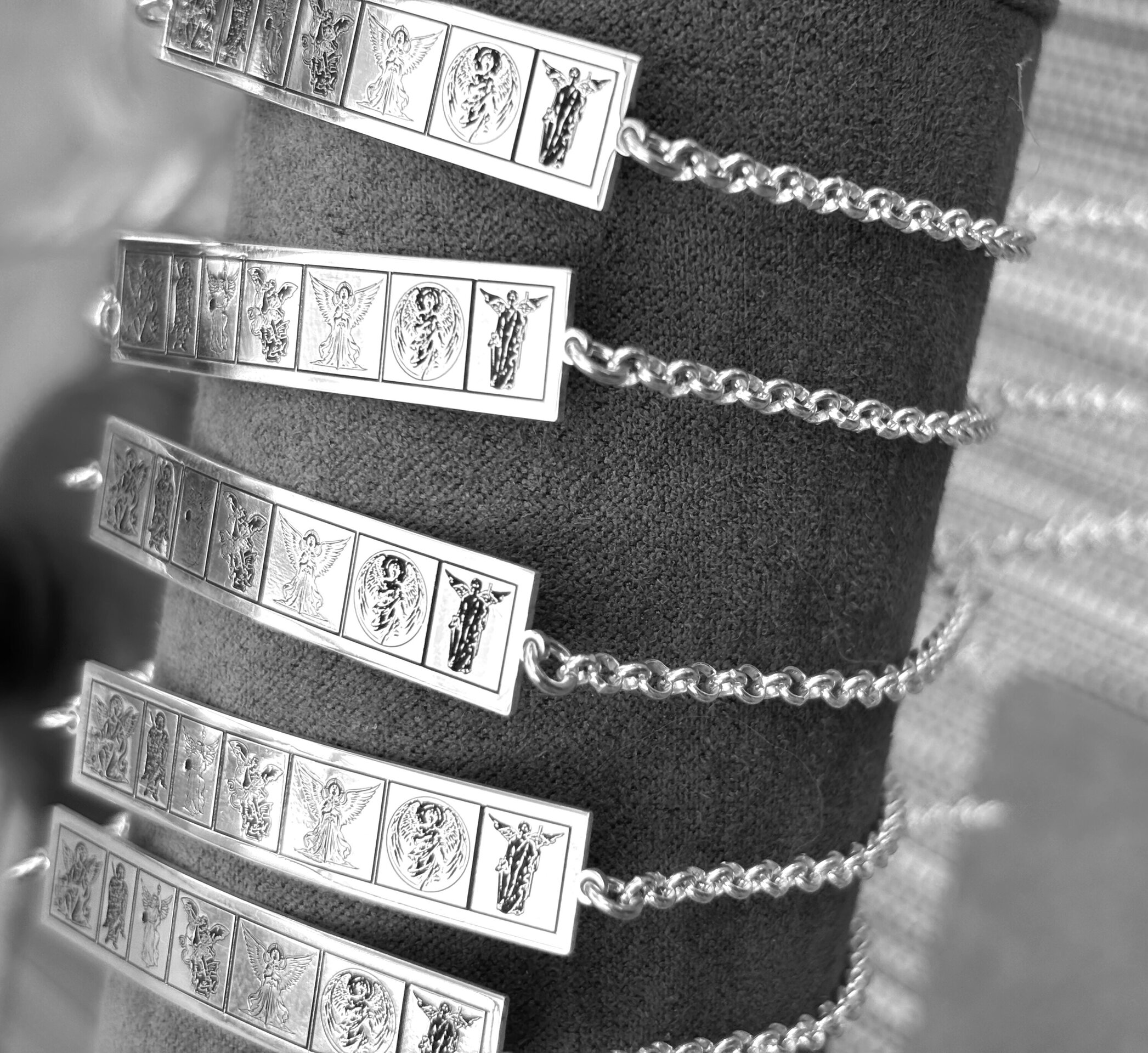 pulsera 7 arcángeles plata de ley. unisex - 2
