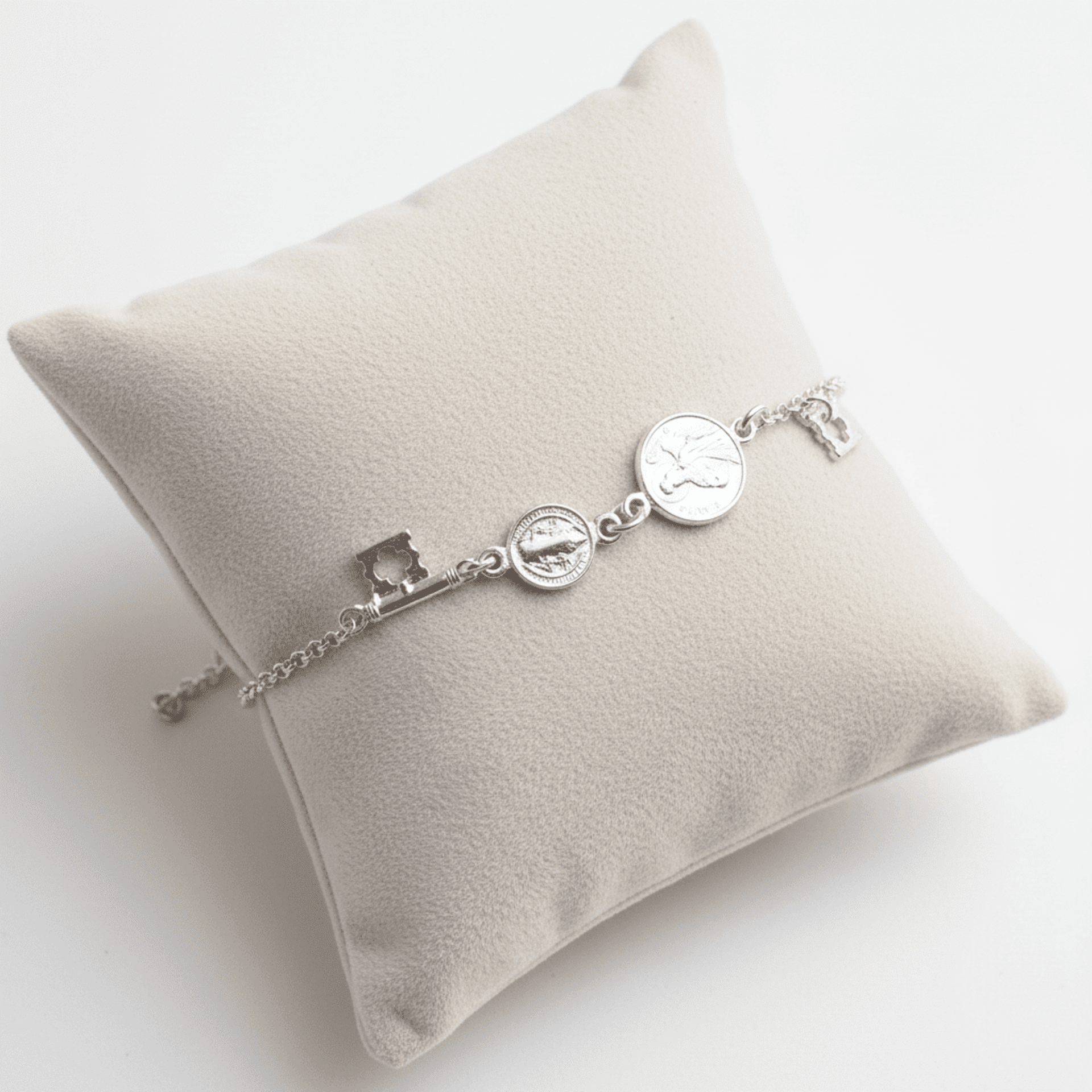 pulsera doble protección llave San Benito y San judas Tadeo - 3