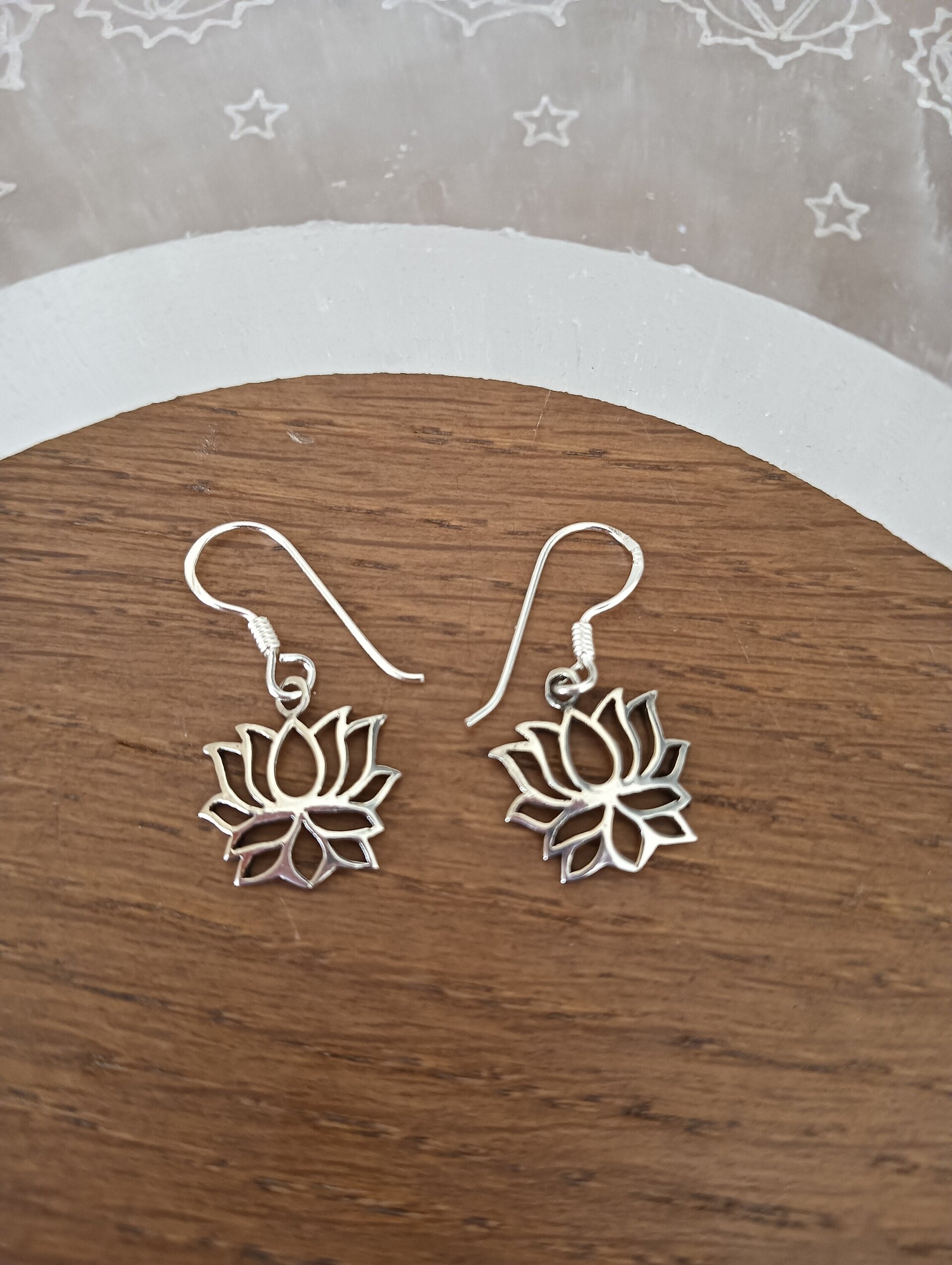 Pendientes  flor de loto - 2