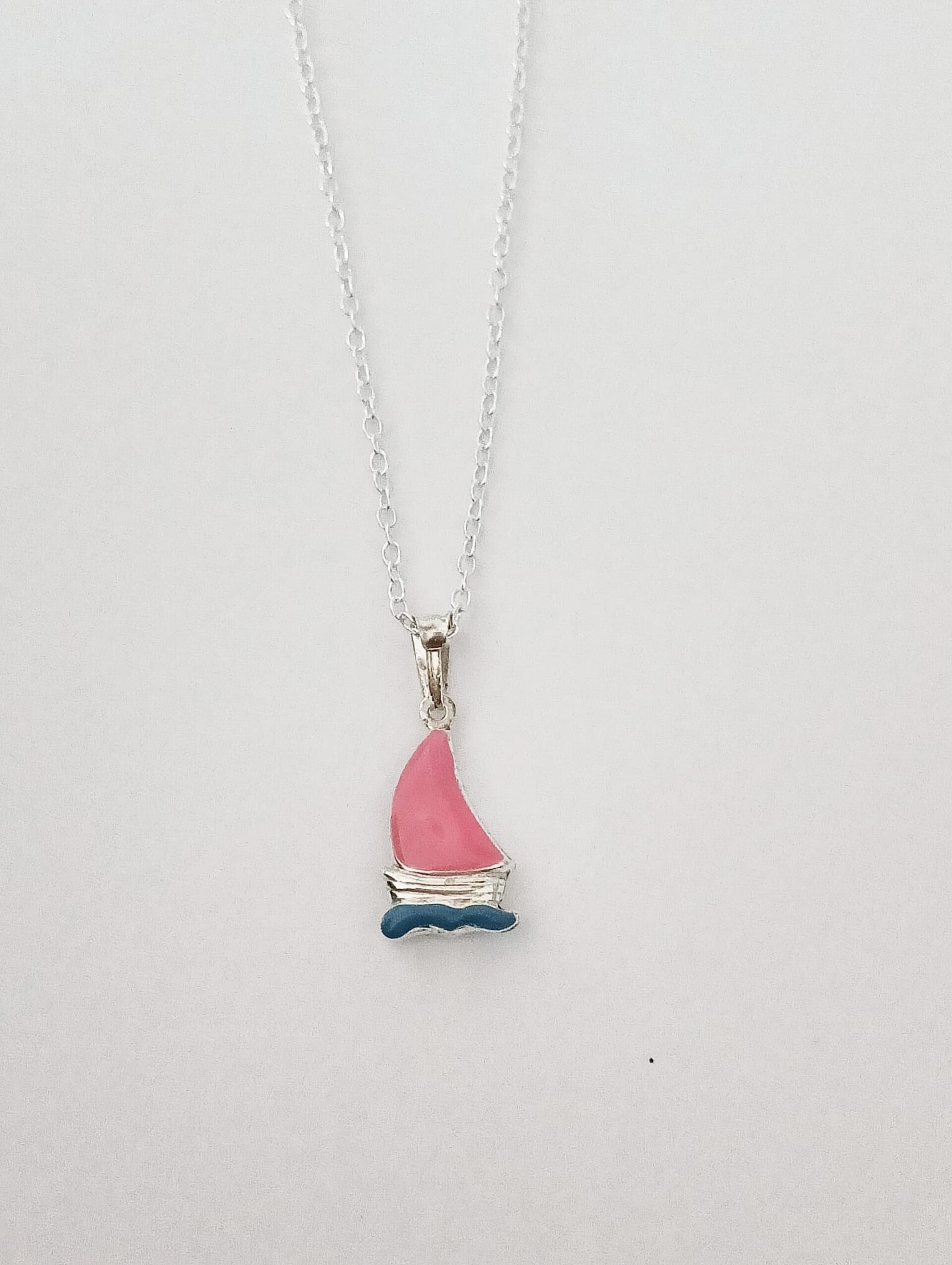 collares infantiles osito y barco plata de ley - 8