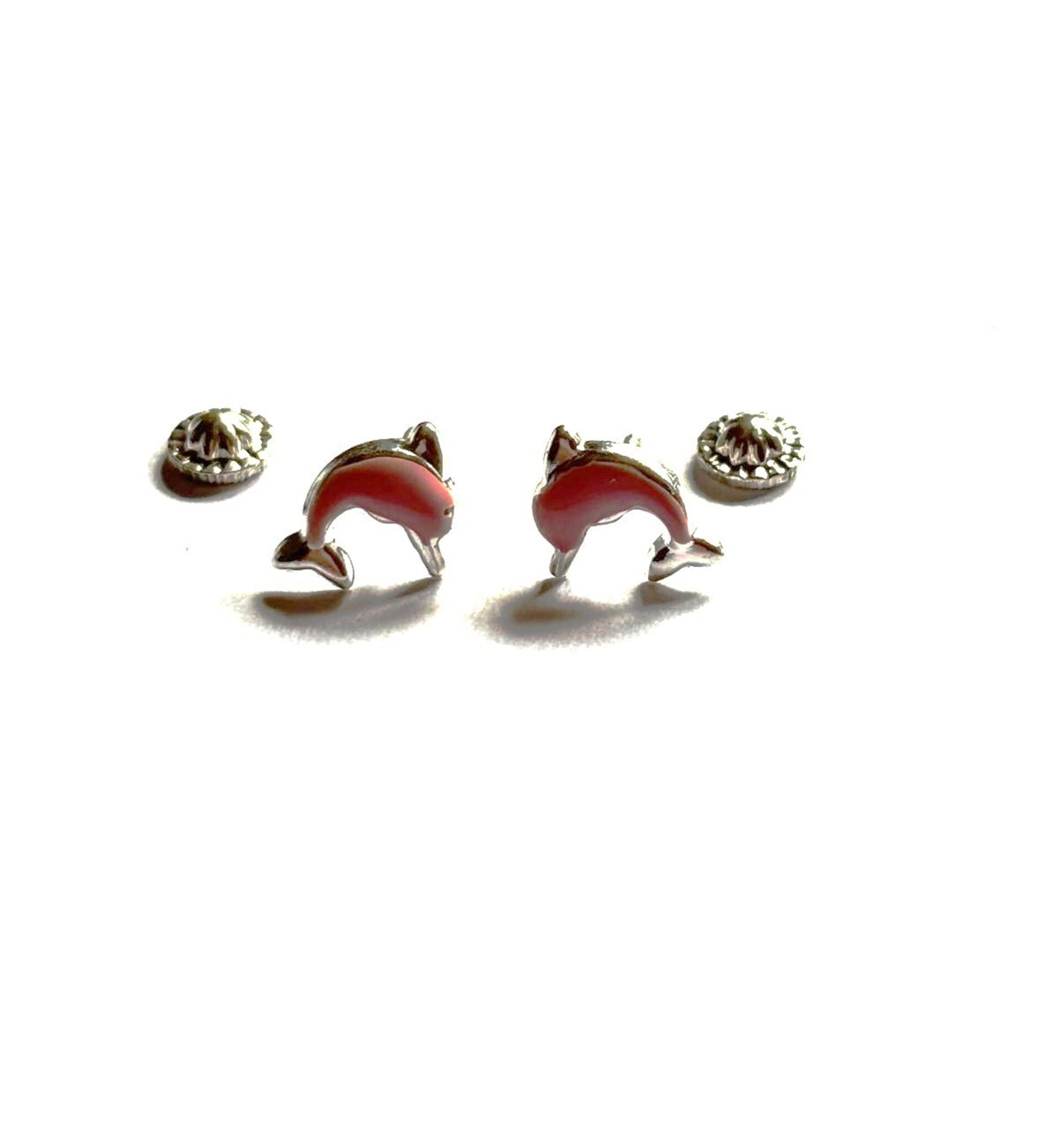 Pendientes delfín rosa - 2