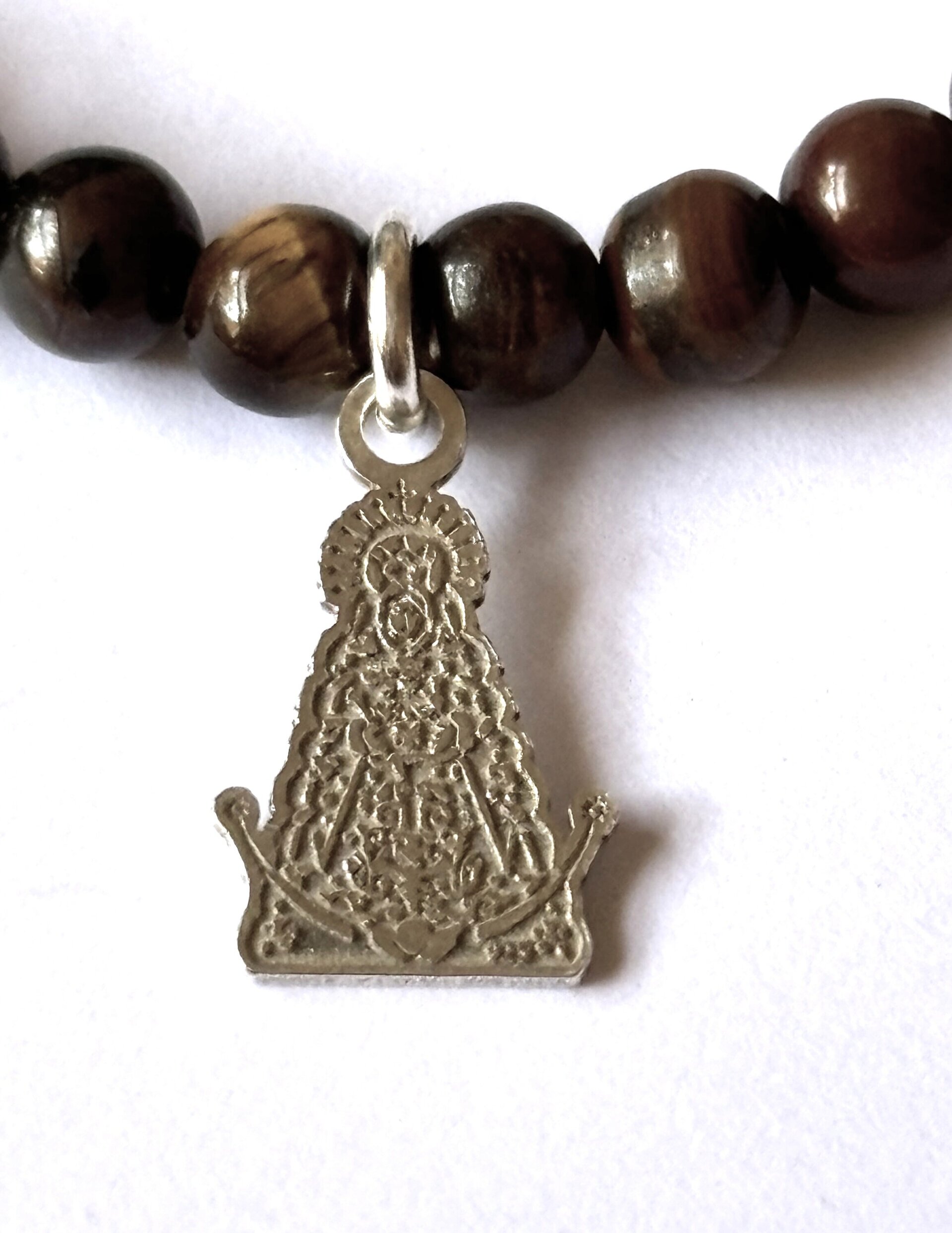 Pulsera ojo de tigre virgen del Rocio - 2