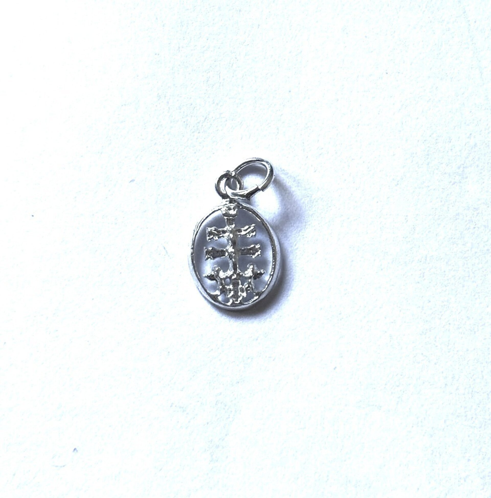 colgante medalla cruz de caravaca 15mm - 2