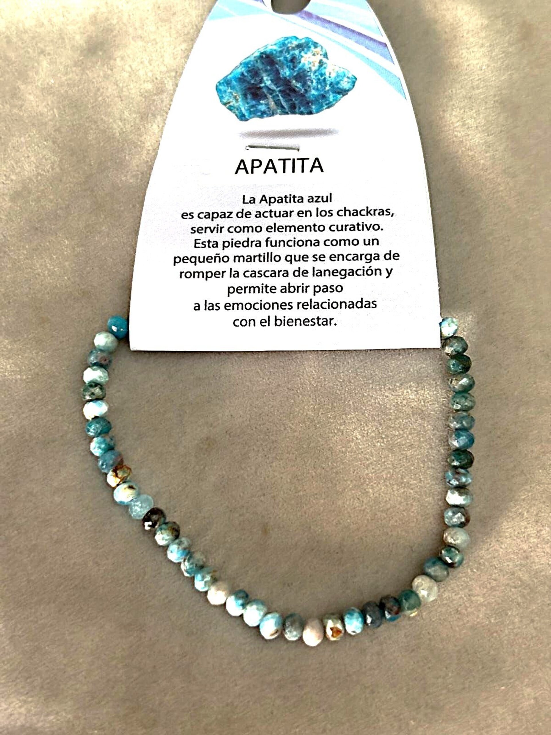 pulsera facetada apatita - 3