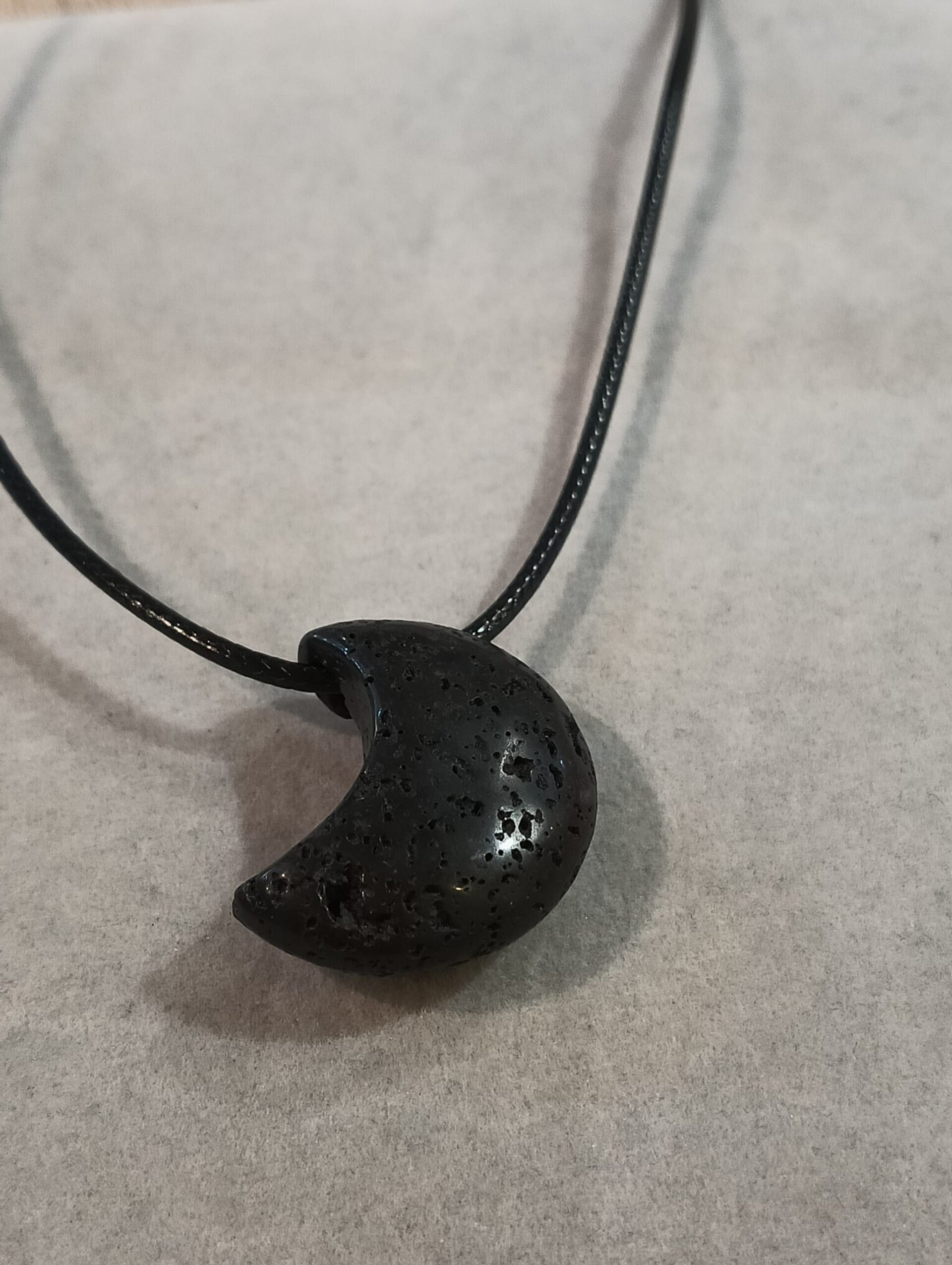 Collar ajustable piedra natural  de lava - 3