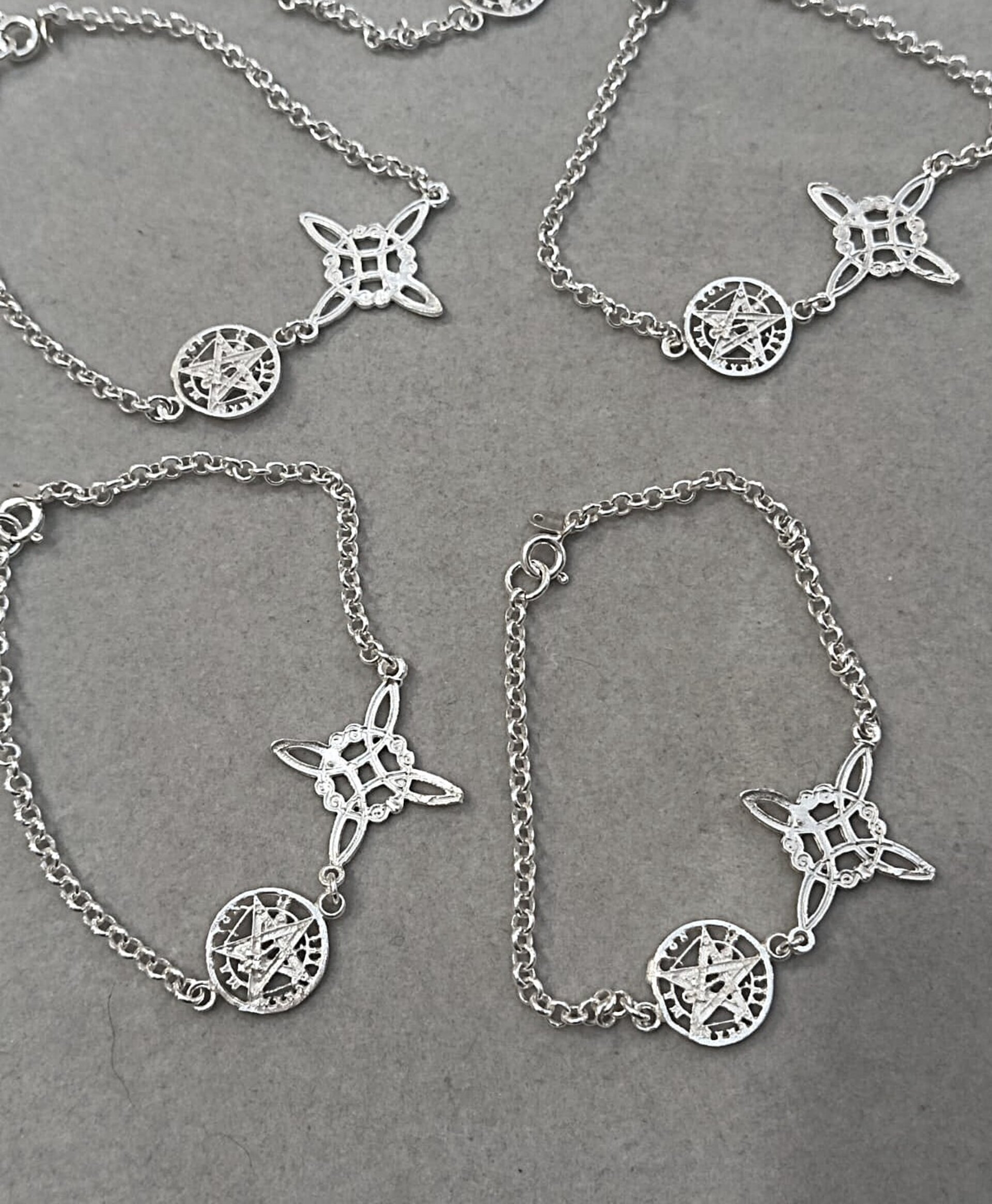 Pulsera amuleto nudo de bruja y tetragrámaton - 4