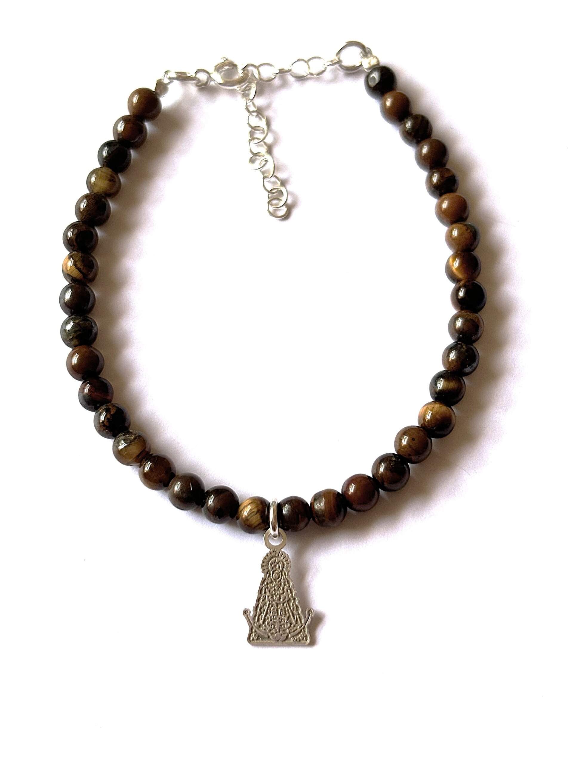 Pulsera ojo de tigre virgen del Rocio - 5