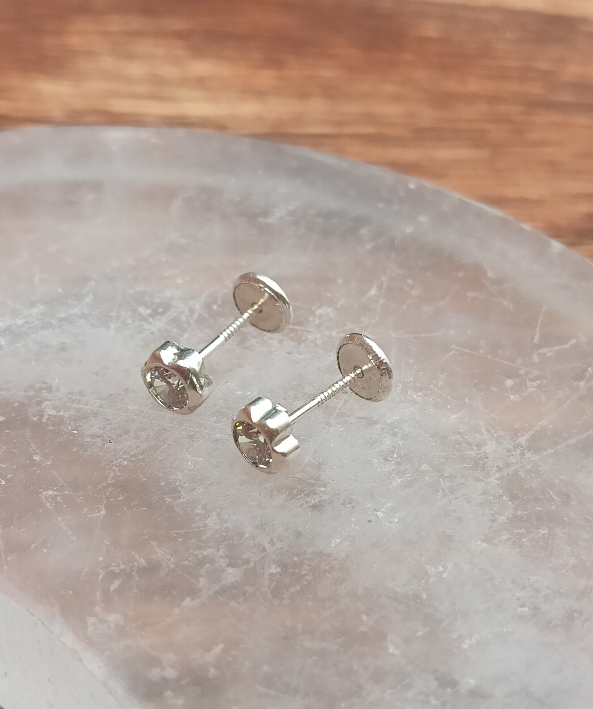Pendientes flor circonita - 4