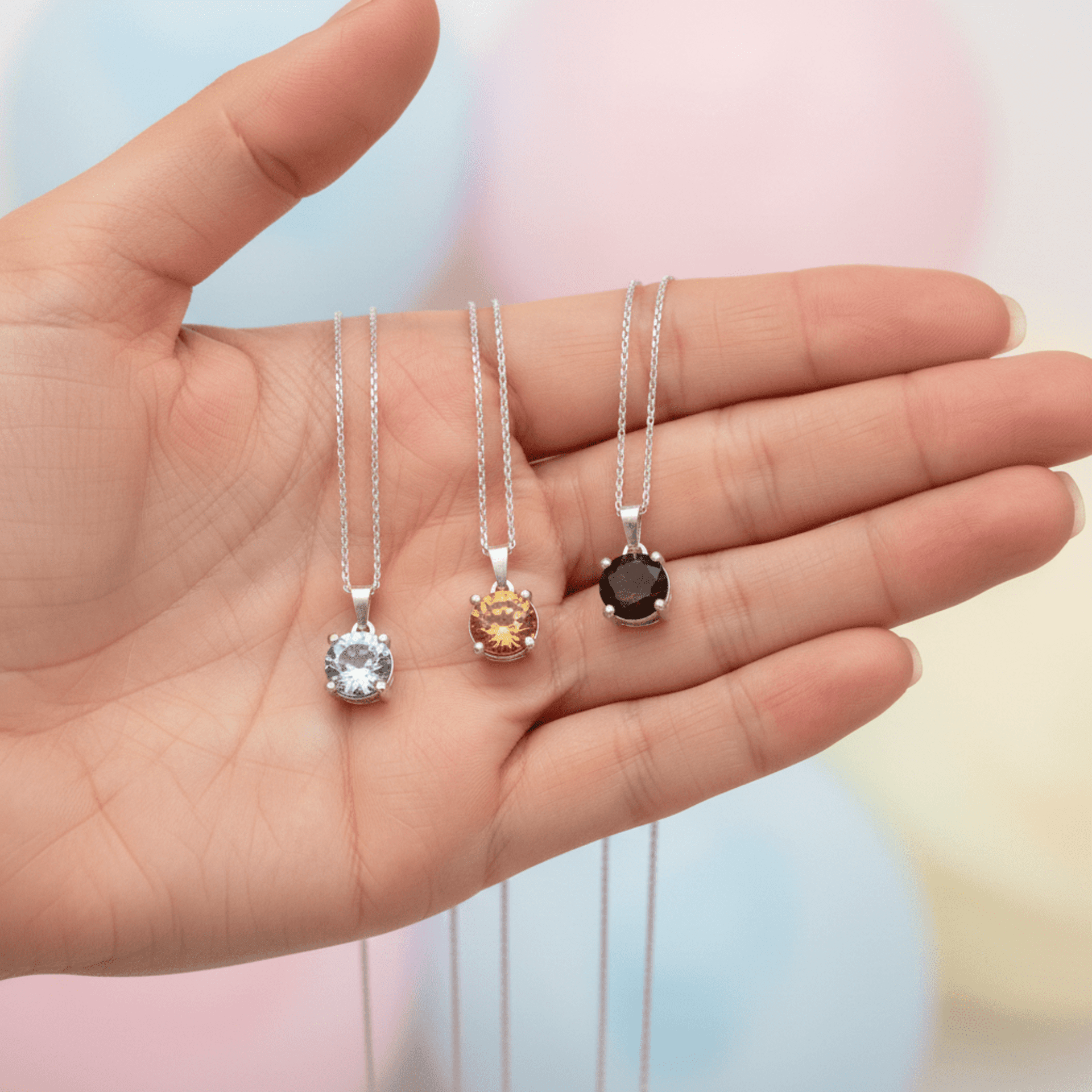 collar topacio, cuarzo ahumado y citrino - 5