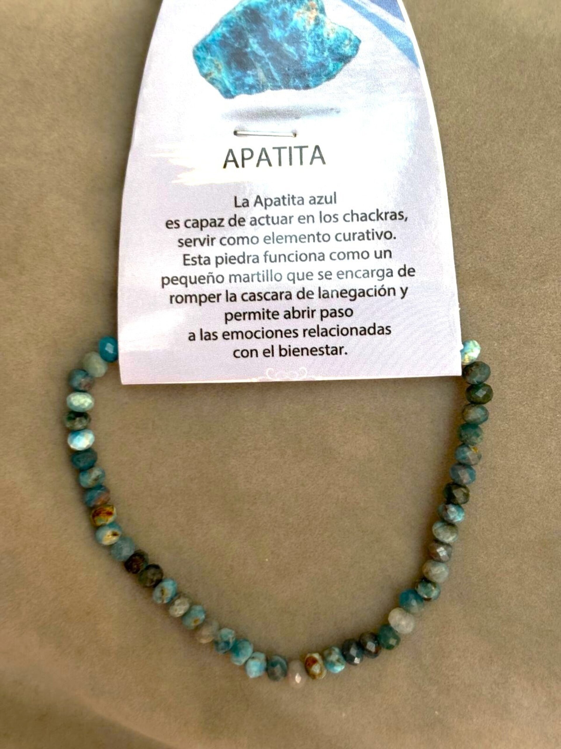 pulsera facetada apatita - 1