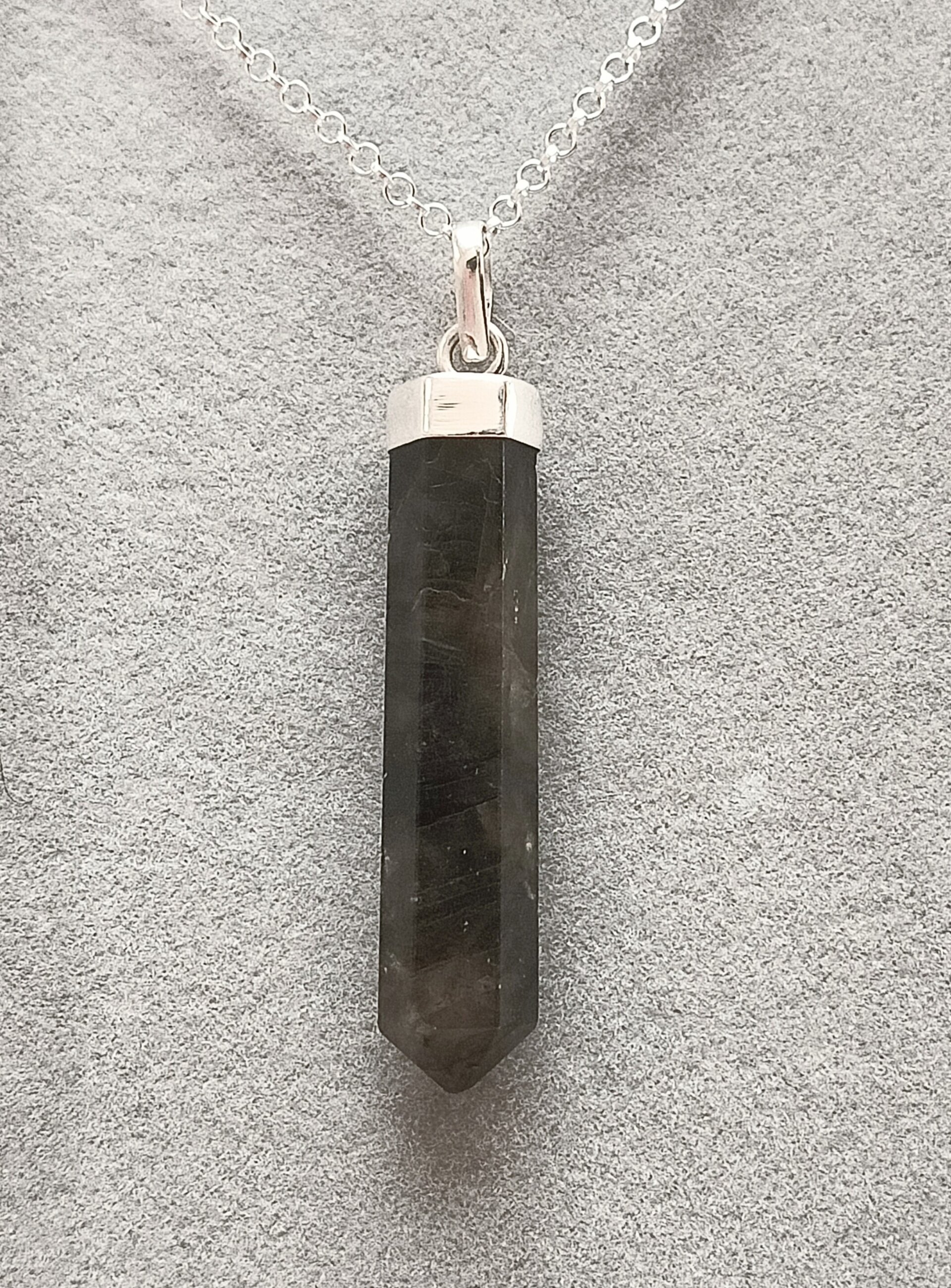 Collar punta de mineral labradorita - 2