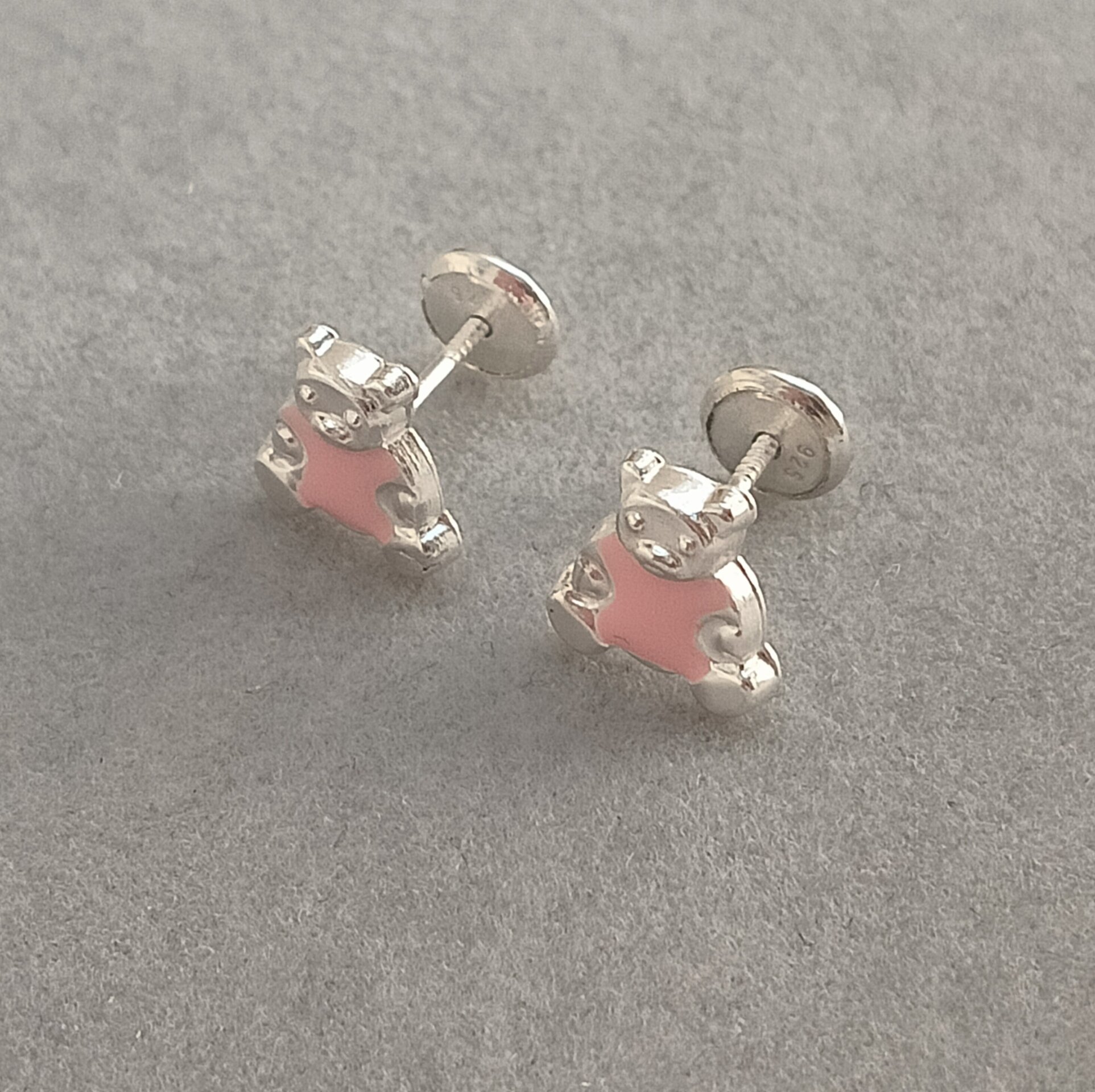 Pendientes osito rosa - 3