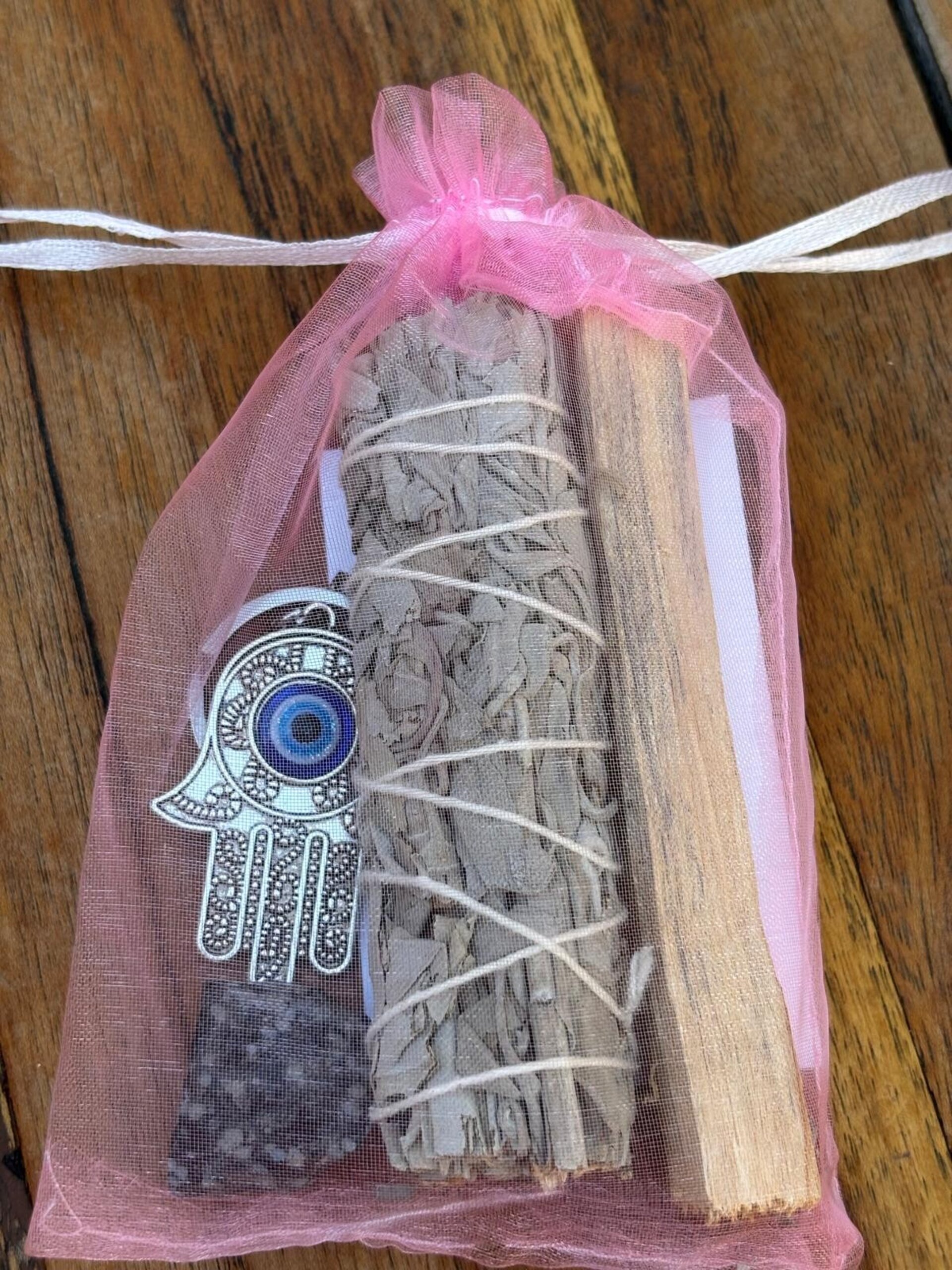 Kit de Limpieza  Contra Mal De Ojo :Atado Salvia , Palo Santo, ojo turco - 2