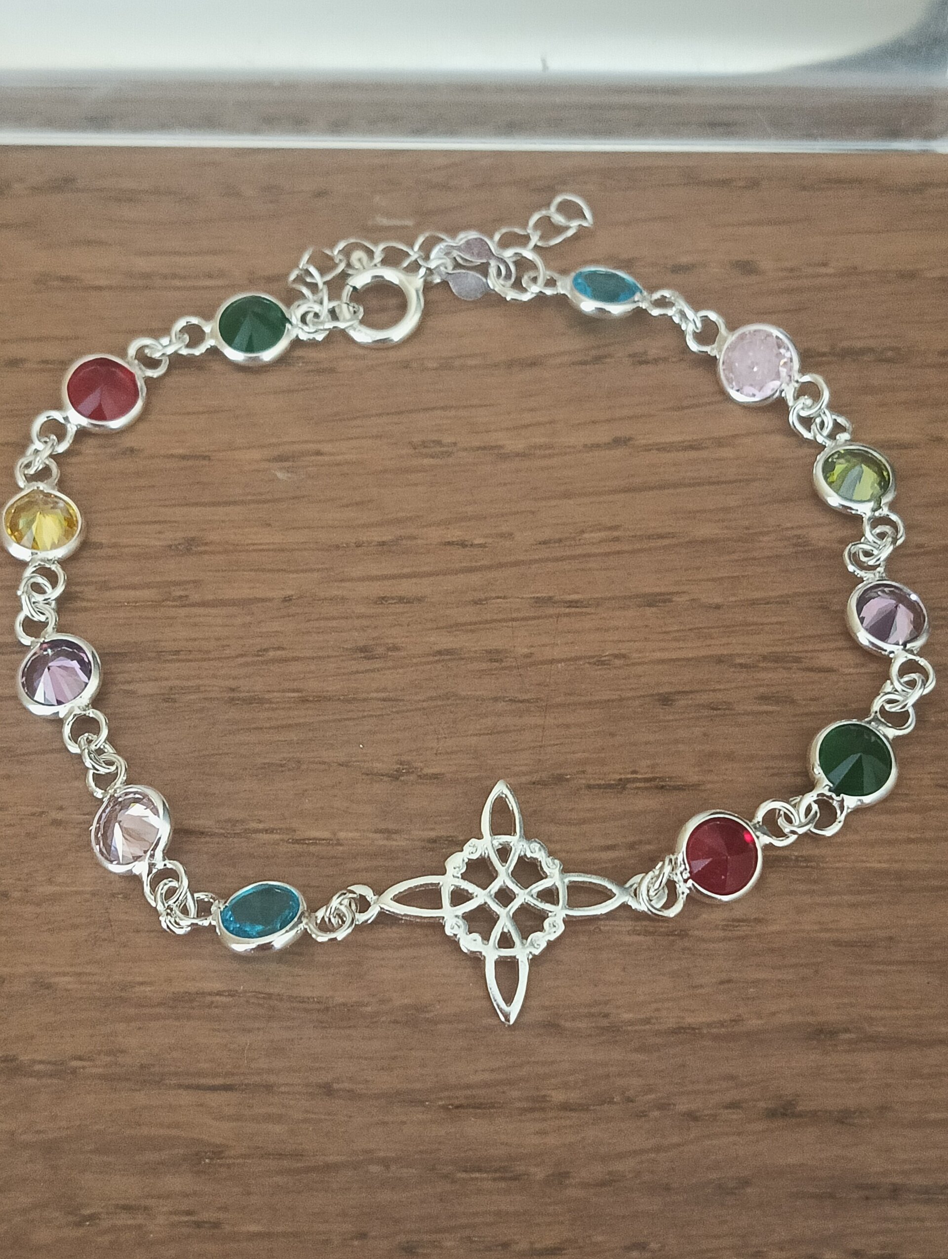 Pulsera nudo de bruja y cristales - 7