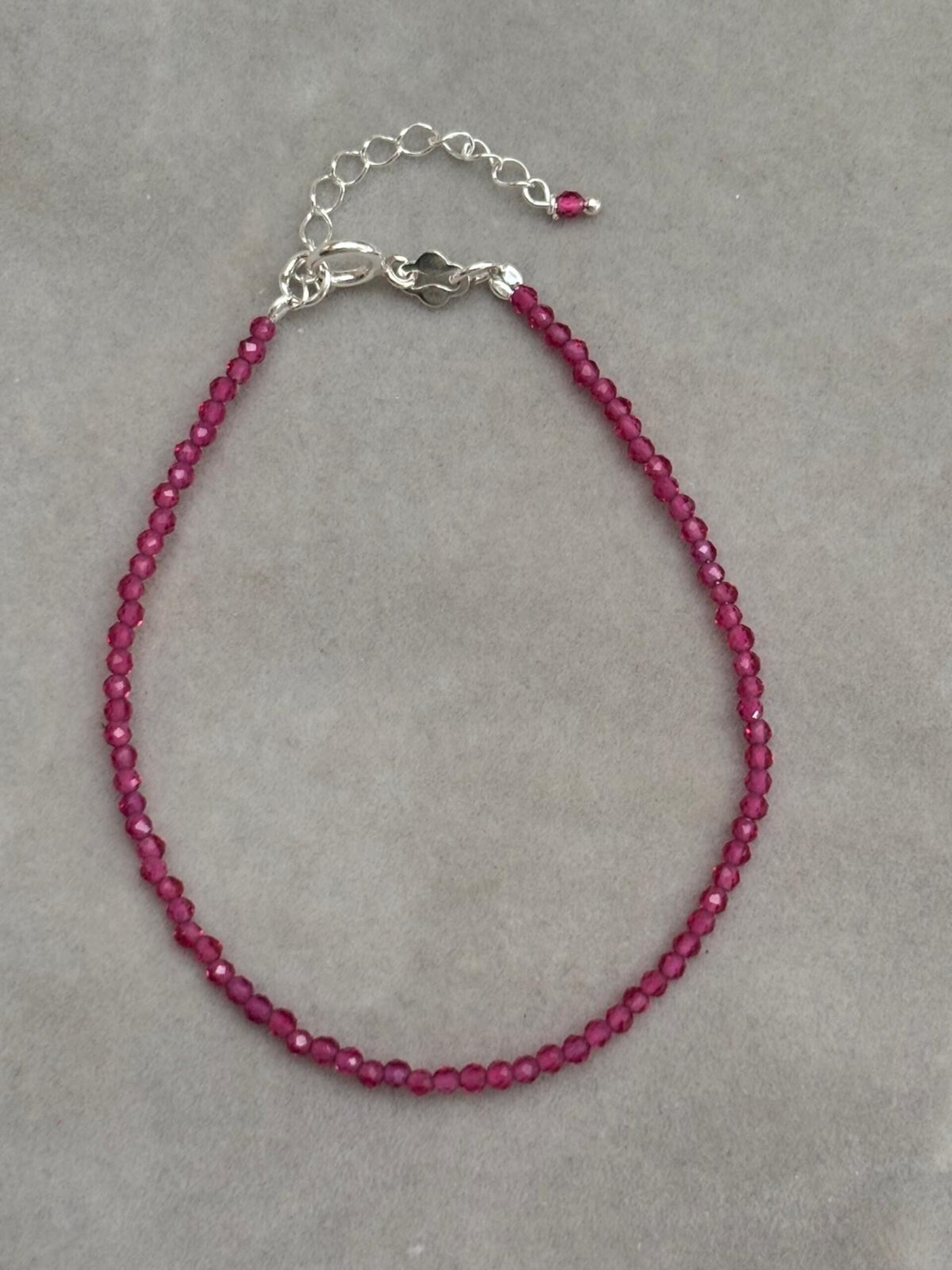 pulsera facetada rubí - 2