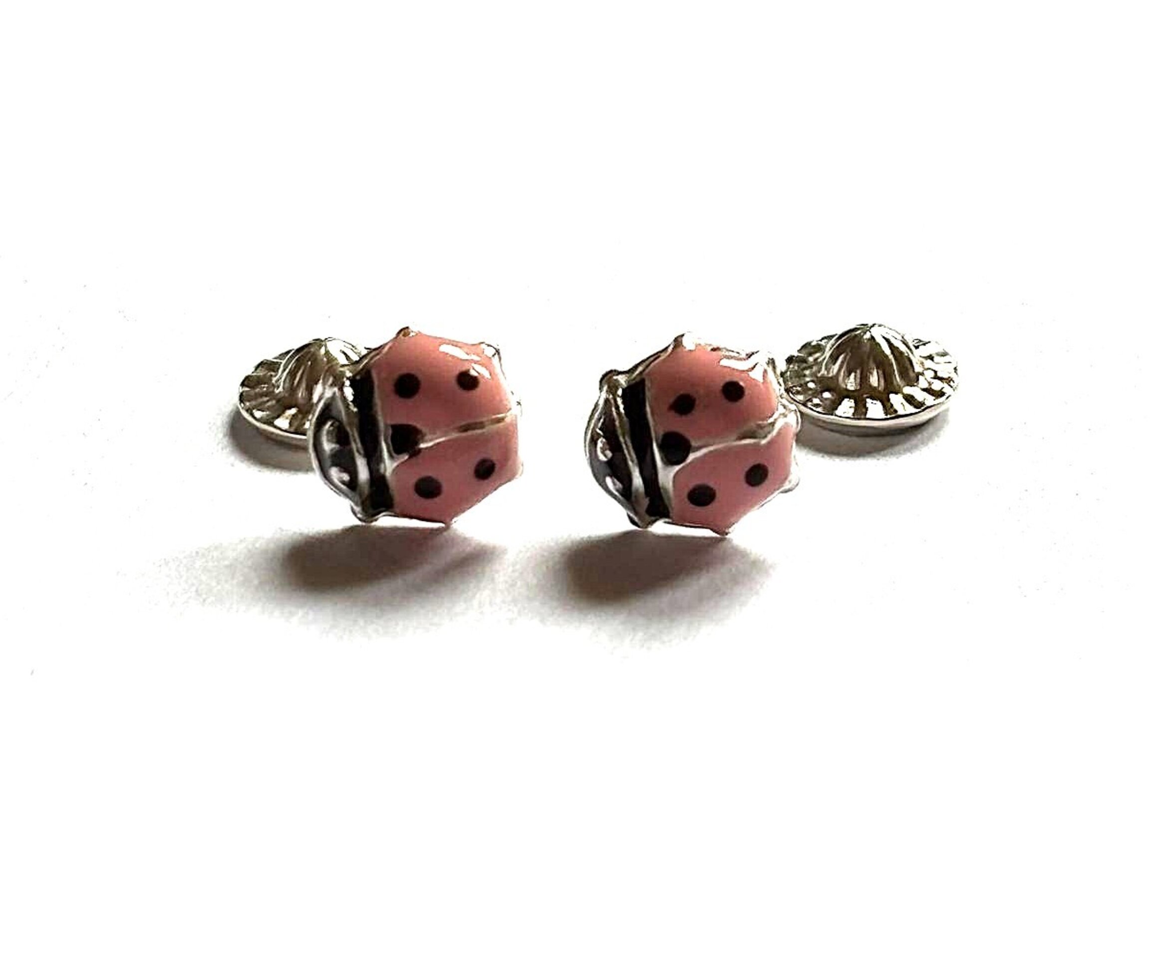 Pendientes mariquita rosa - 1