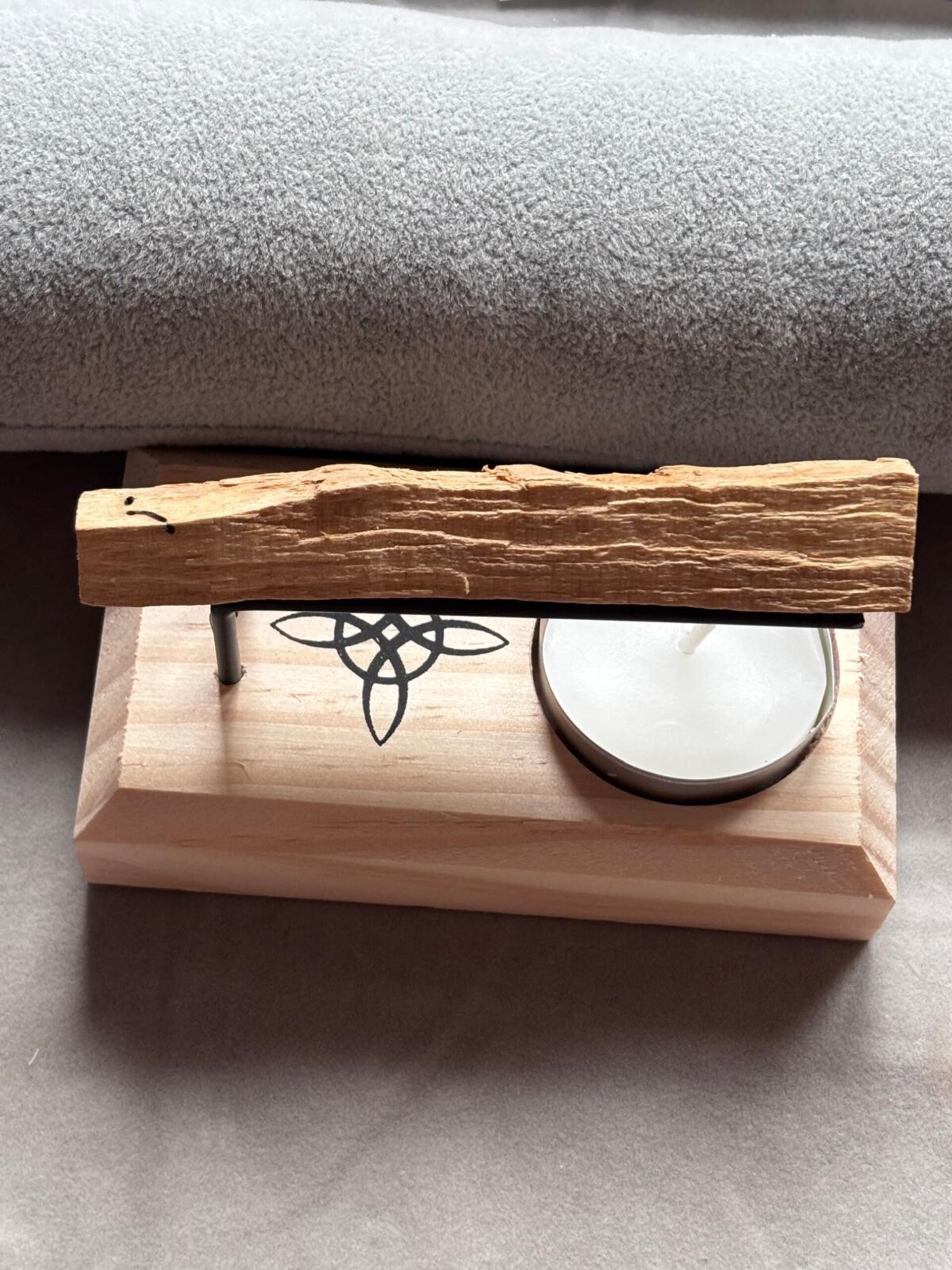 porta incienso madera nudo de bruja - 5