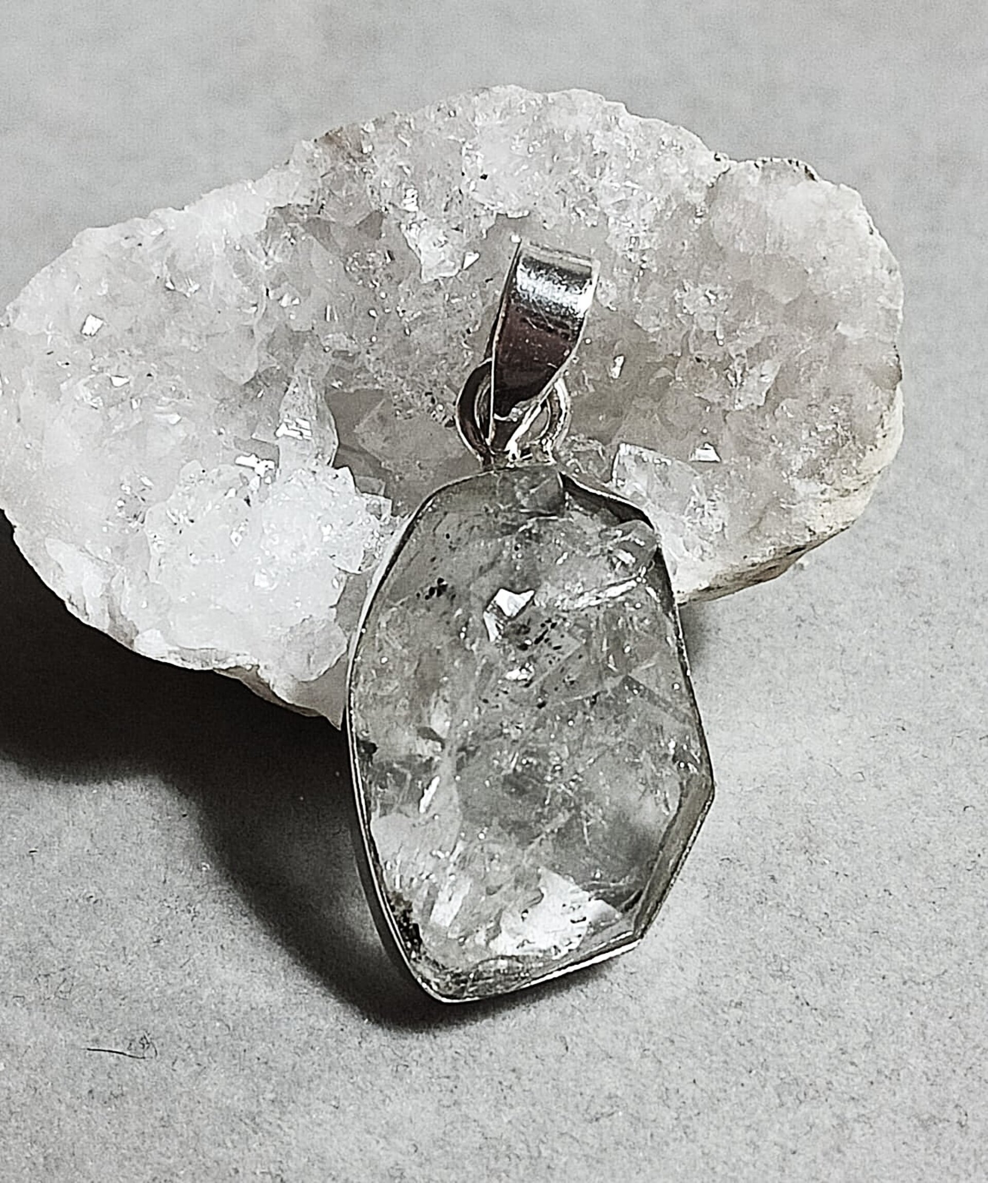 Colgante piedra natural cuarzo diamante herkimer - 4