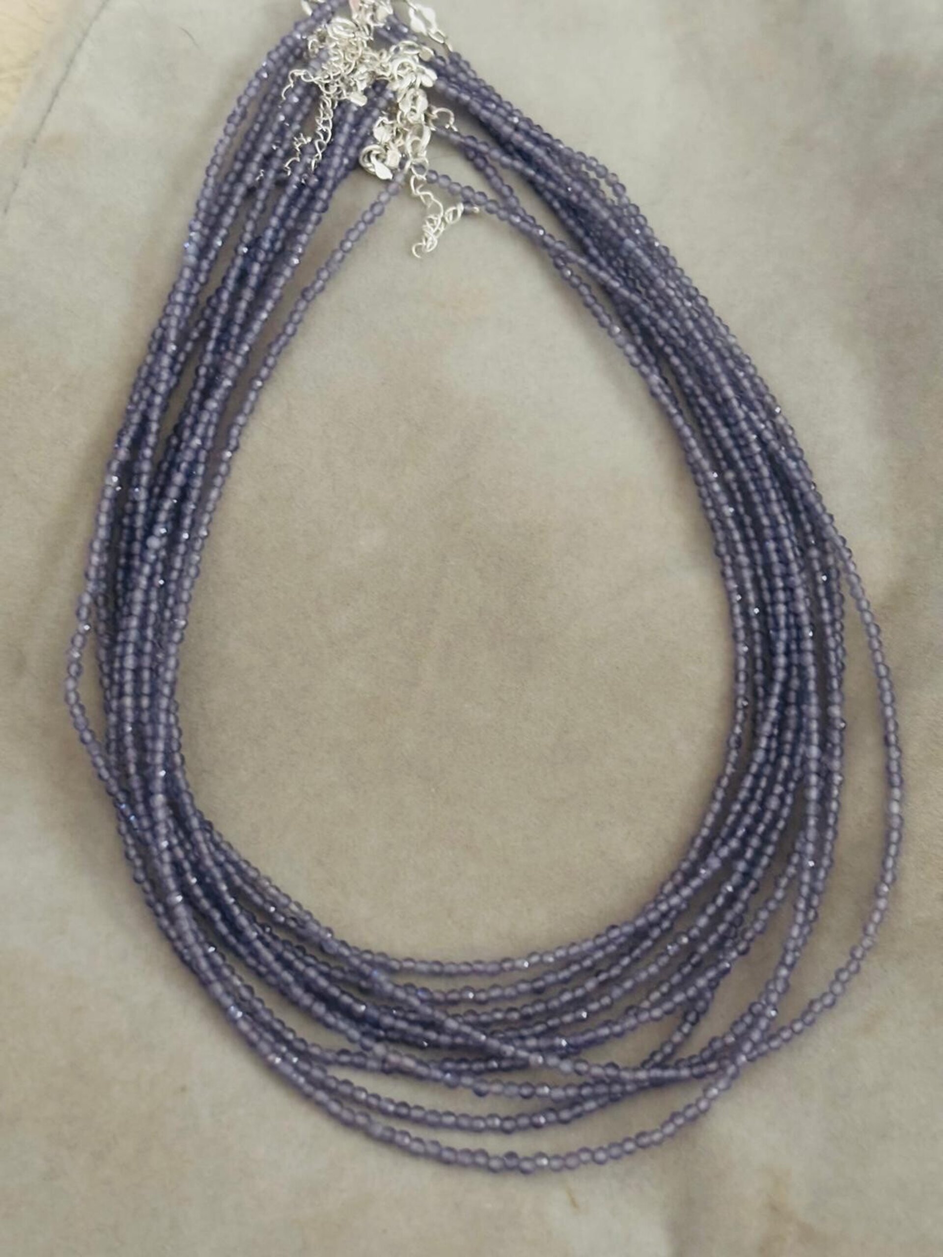 conjunto amatista facetada - 3