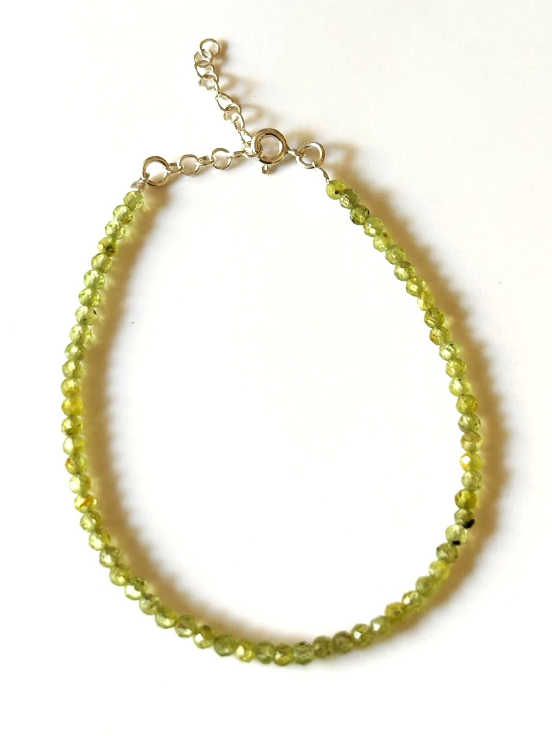 Pulsera peridoto plata de ley - 3