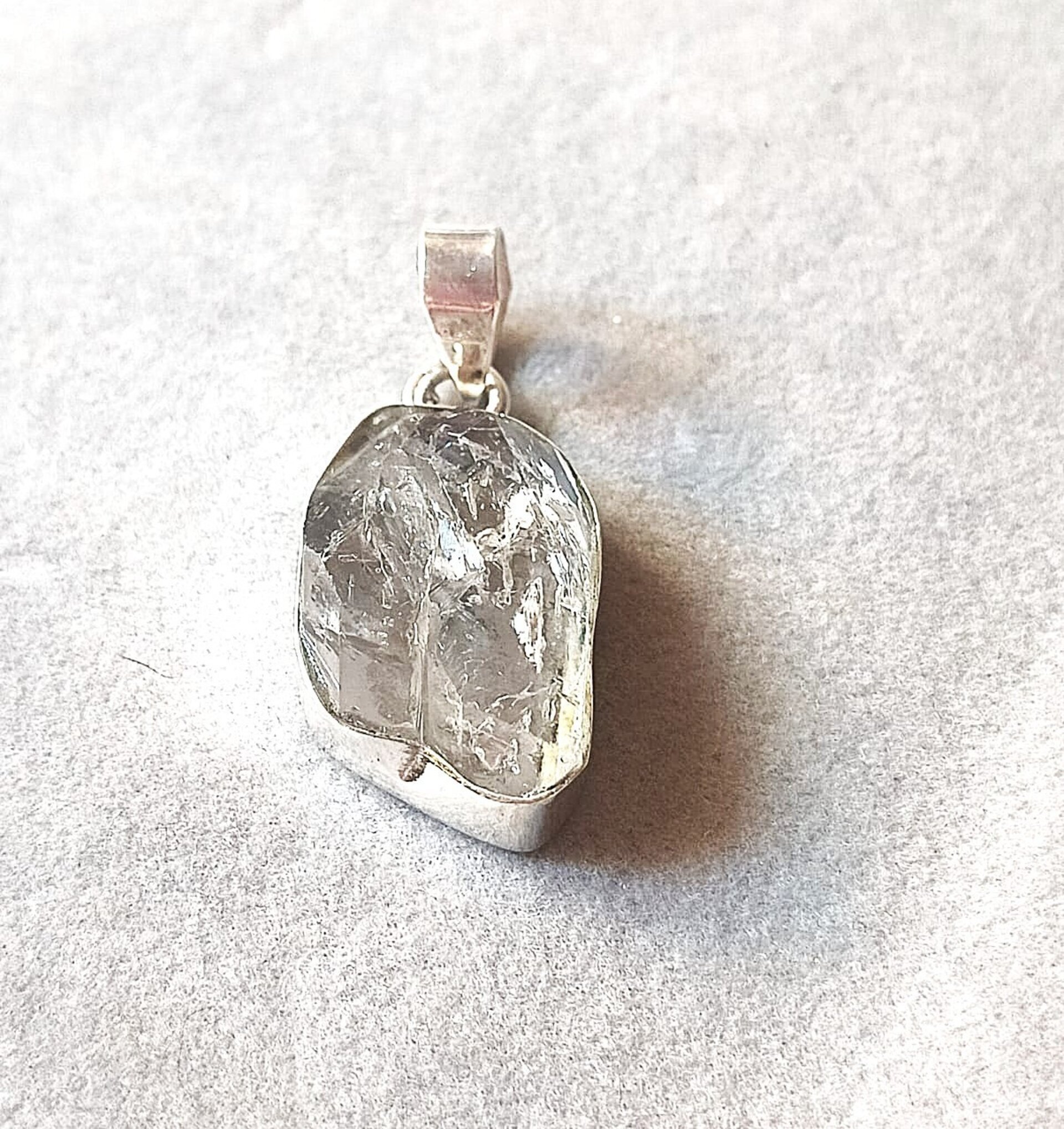 Colgante piedra natural cuarzo diamante herkimer - 5