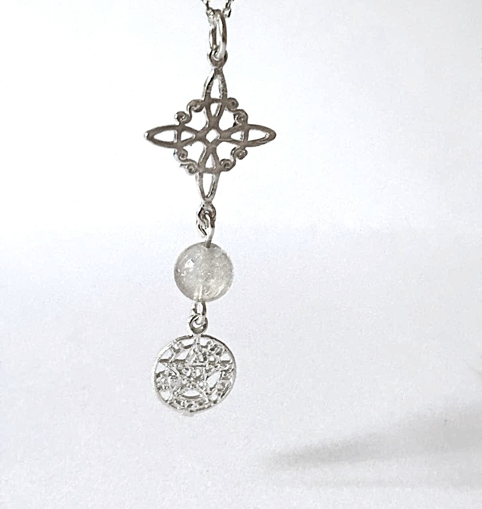 Collar amuleto doble protección con cuarzo maestro - 5