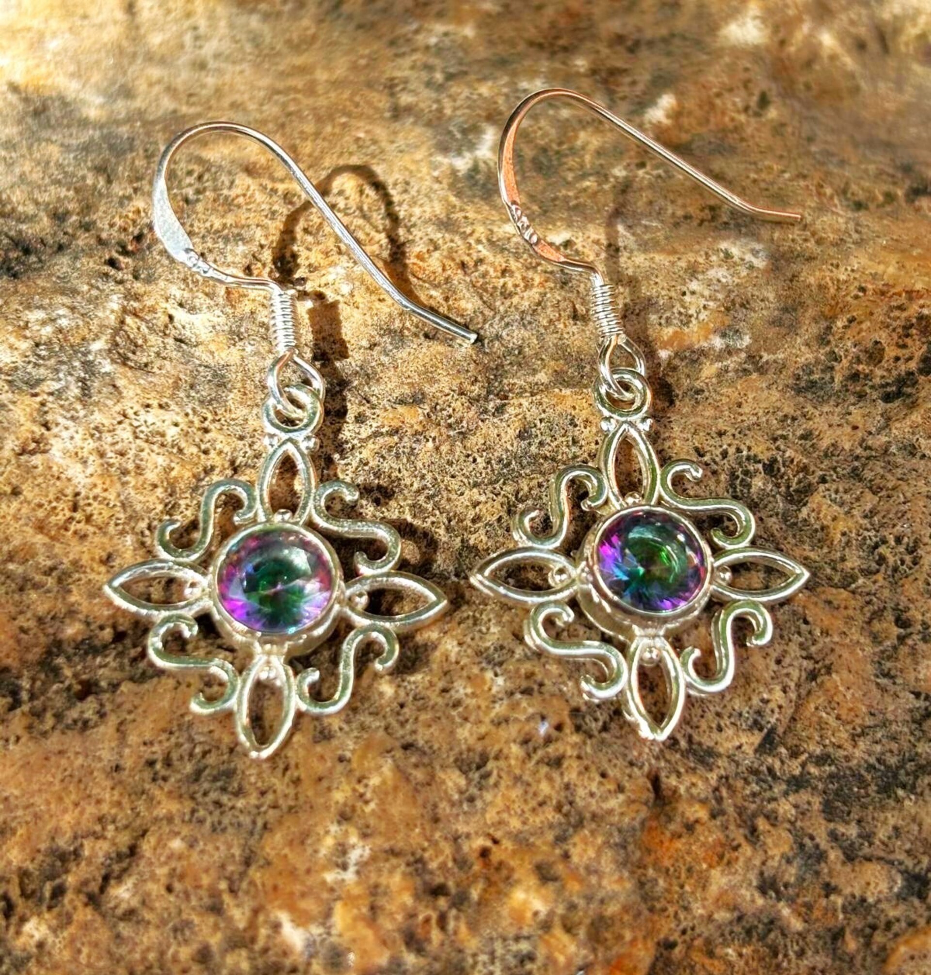 Pendientes nudo de bruja topacio místico - 3