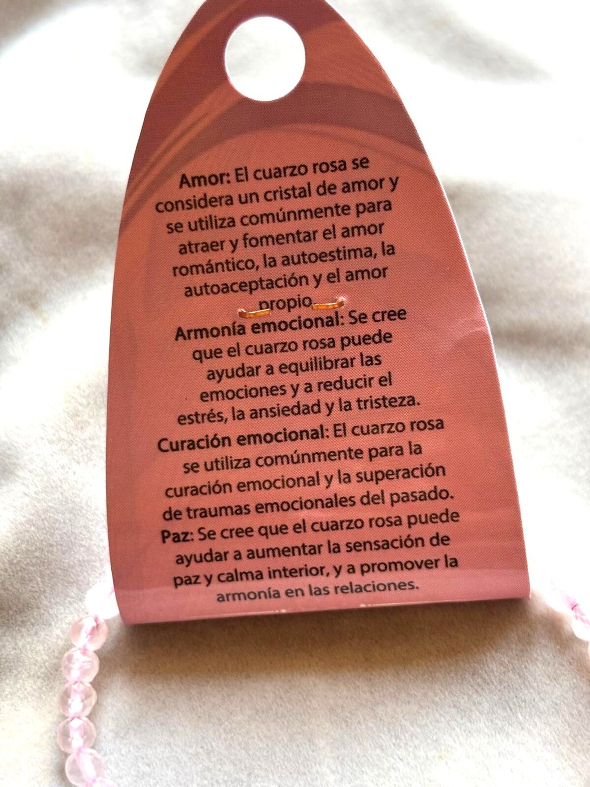 pulsera facetada cuarzo rosa - 3