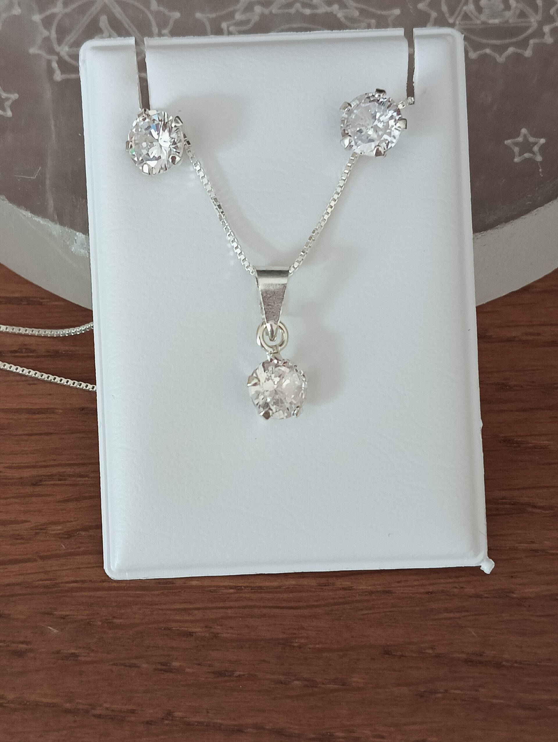 Conjunto circonita blanca 5mm - 3
