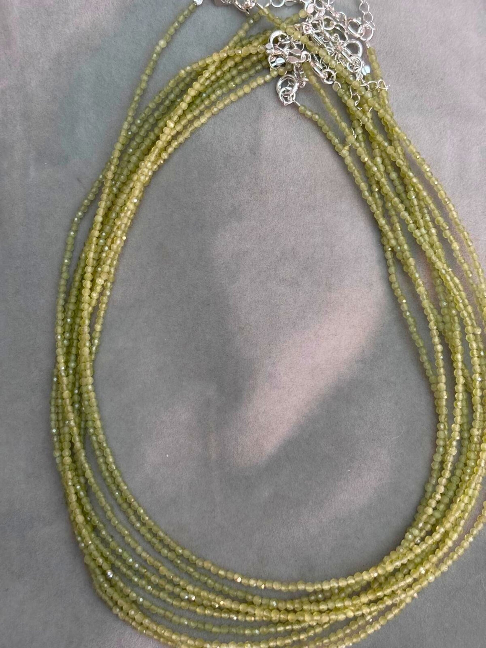 gargantilla facetada peridoto - 2