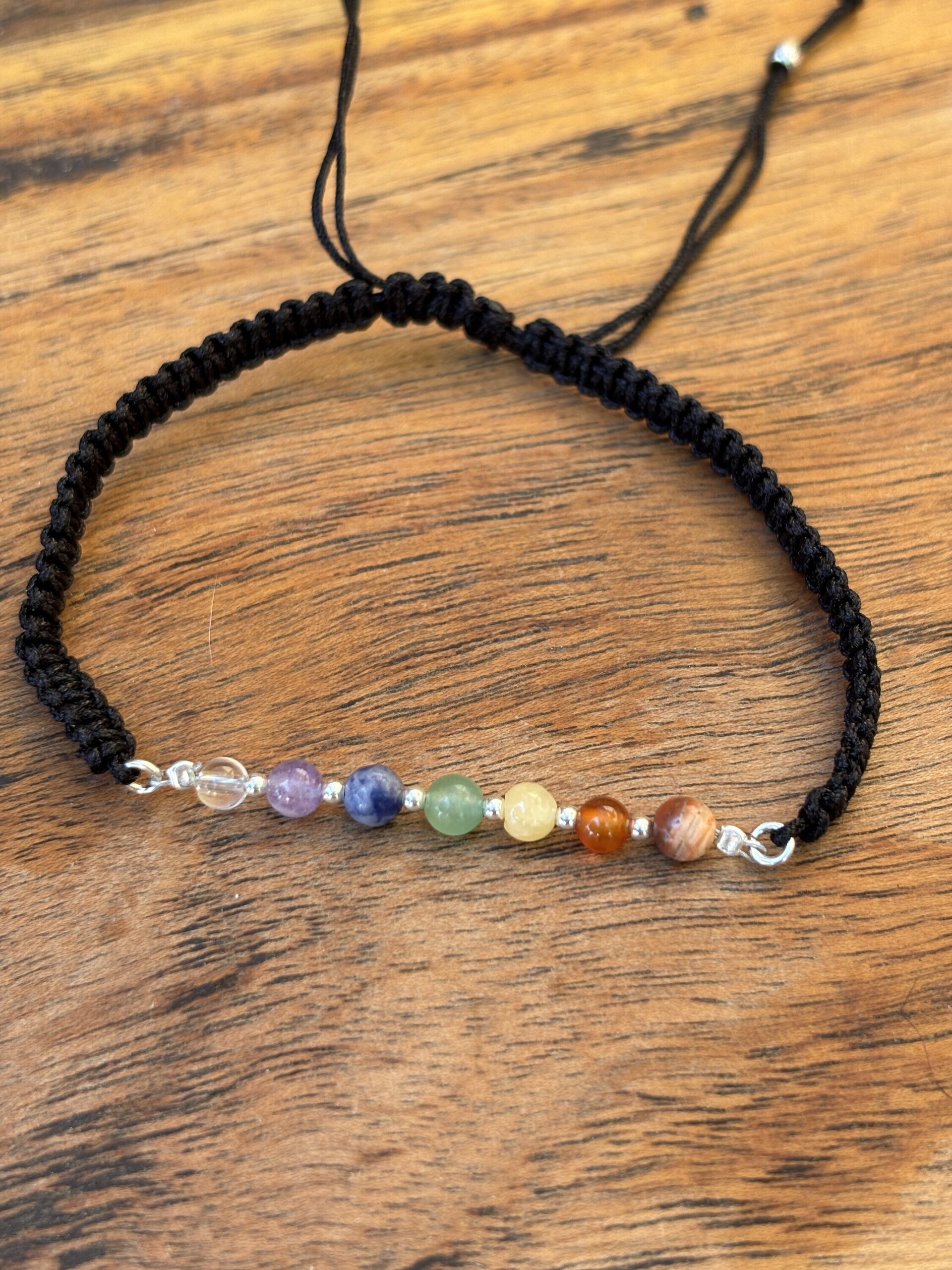 pulsera Macramé con piedras naturales de los 7 chakras - 4