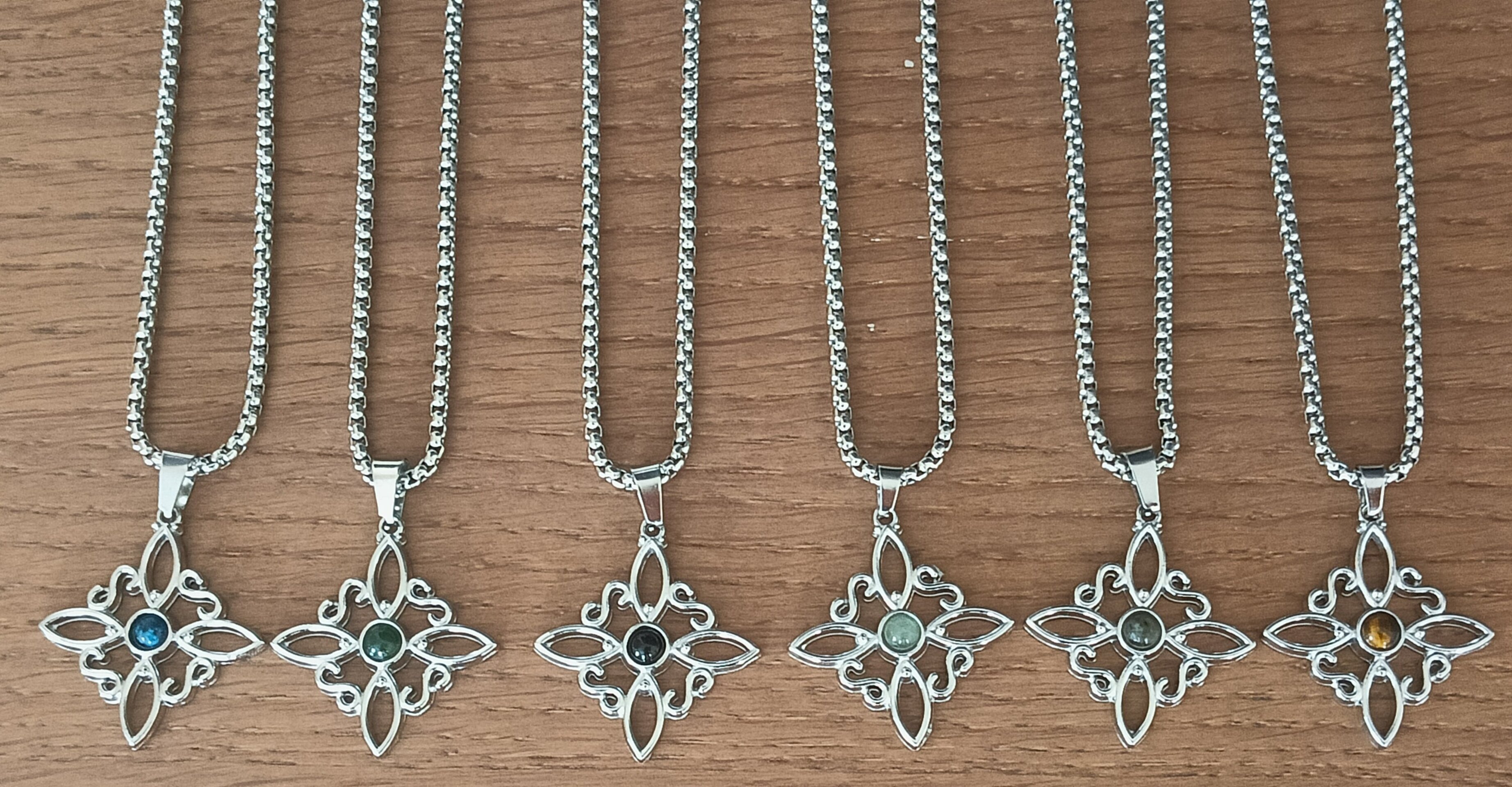Collar nudo de bruja y piedras - 5