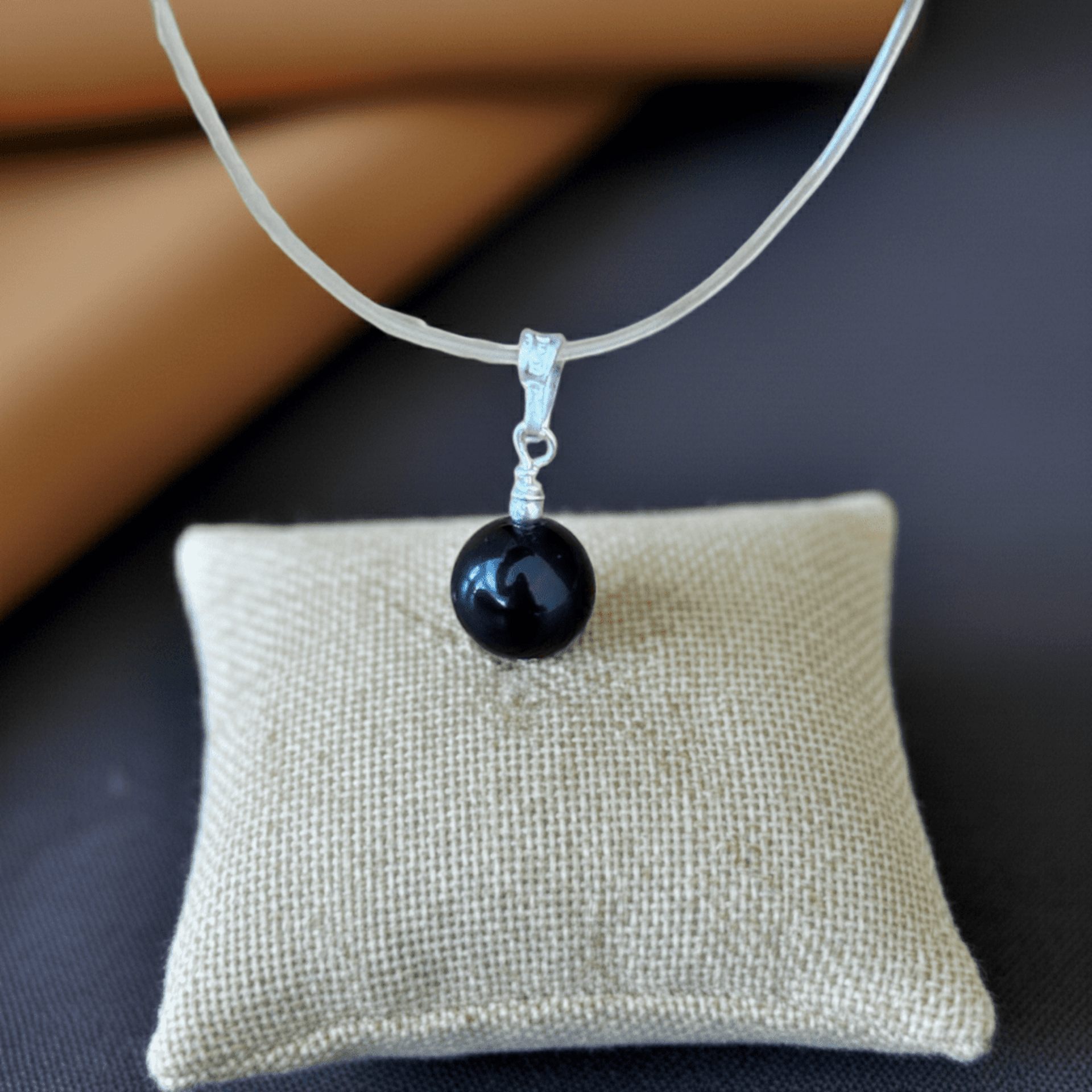 collar piedra bola turmalina - 4