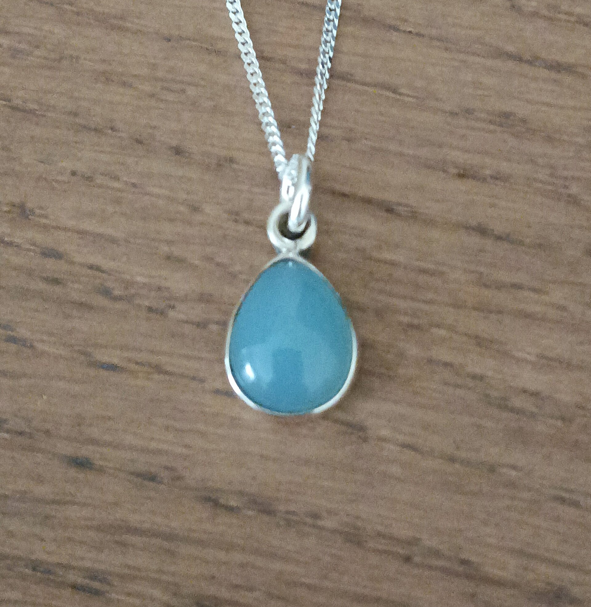 Collar  calcedonia azul - 2