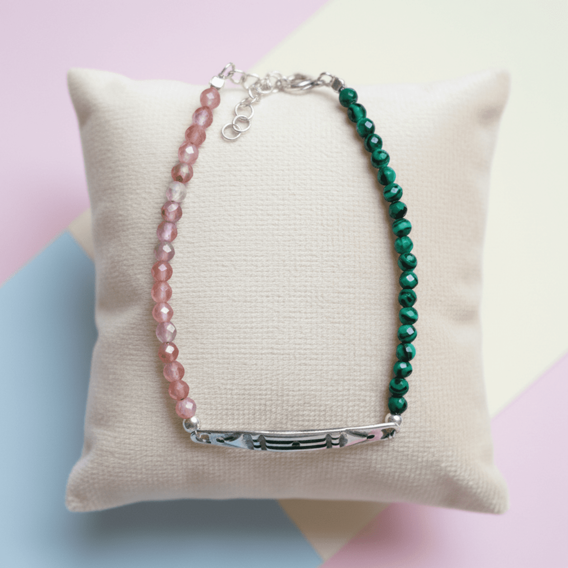 Pulsera Atlante Malaquita y Cornalina - 2