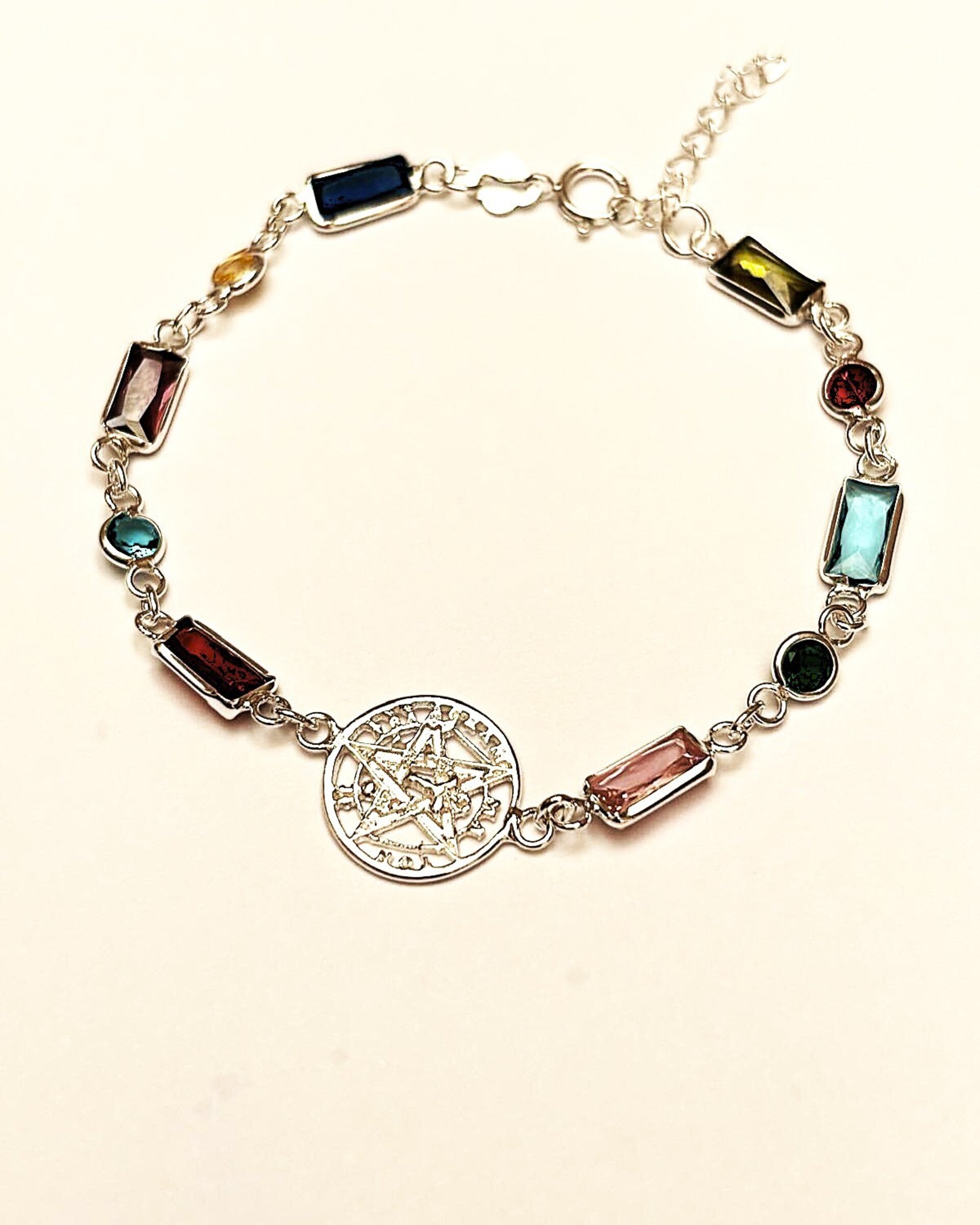 Pulsera amuleto tetragrámaton con cristales - 2