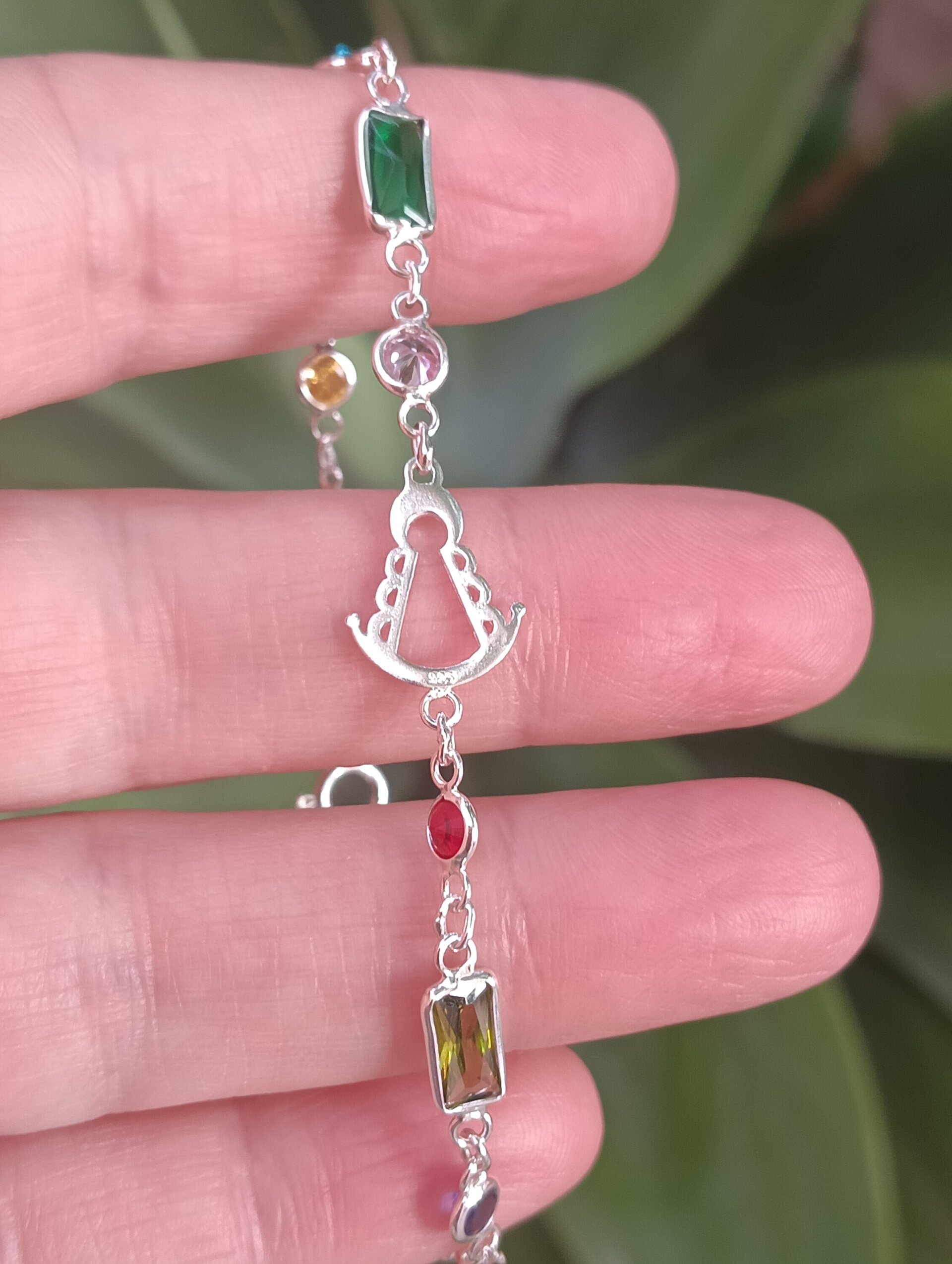 Pulsera de cristales y virgen del rocio - 4