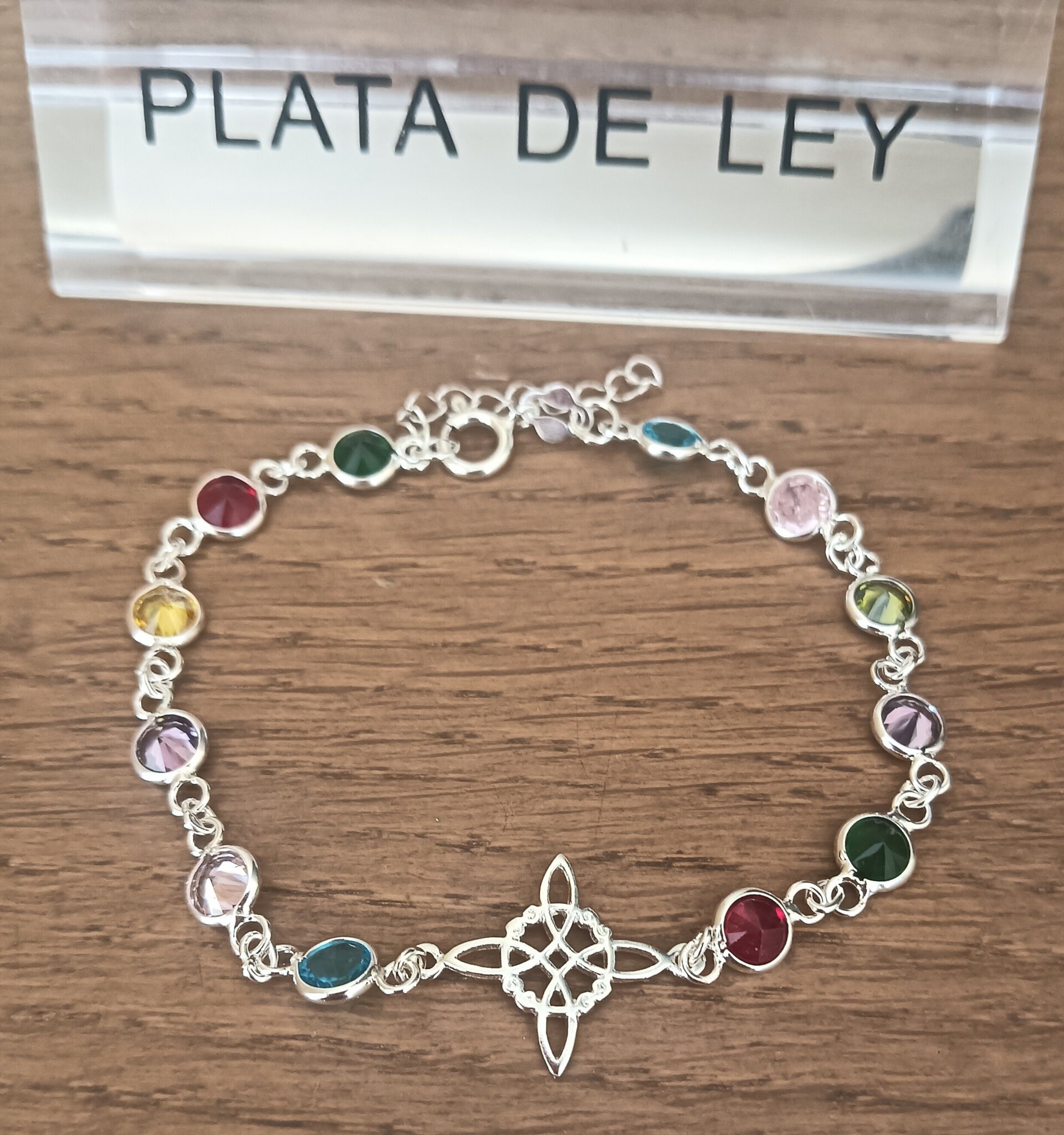 Pulsera nudo de bruja y cristales - 5
